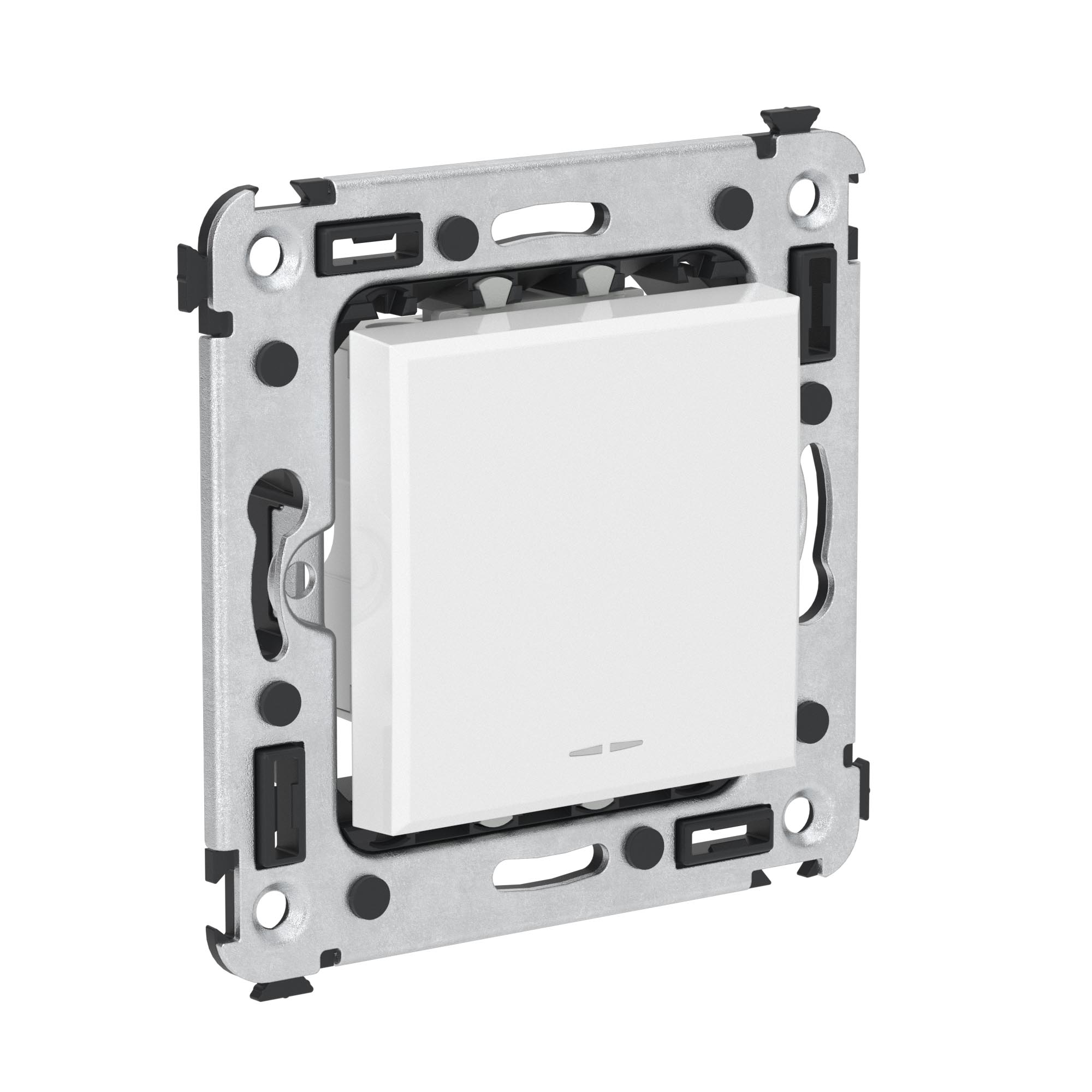 Кнопка одноклавишная в стену, Avanti, белое облако