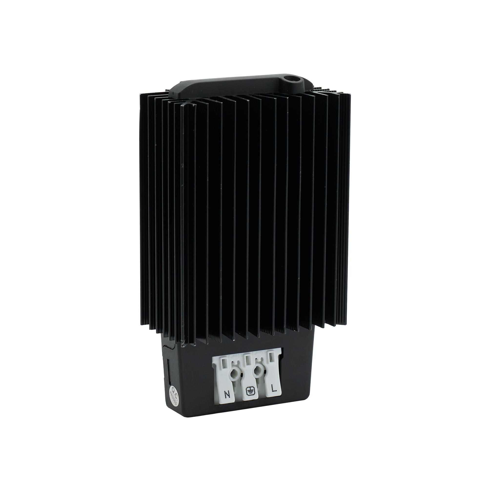 Heater in black aluminum case 100 W, 24 V DC