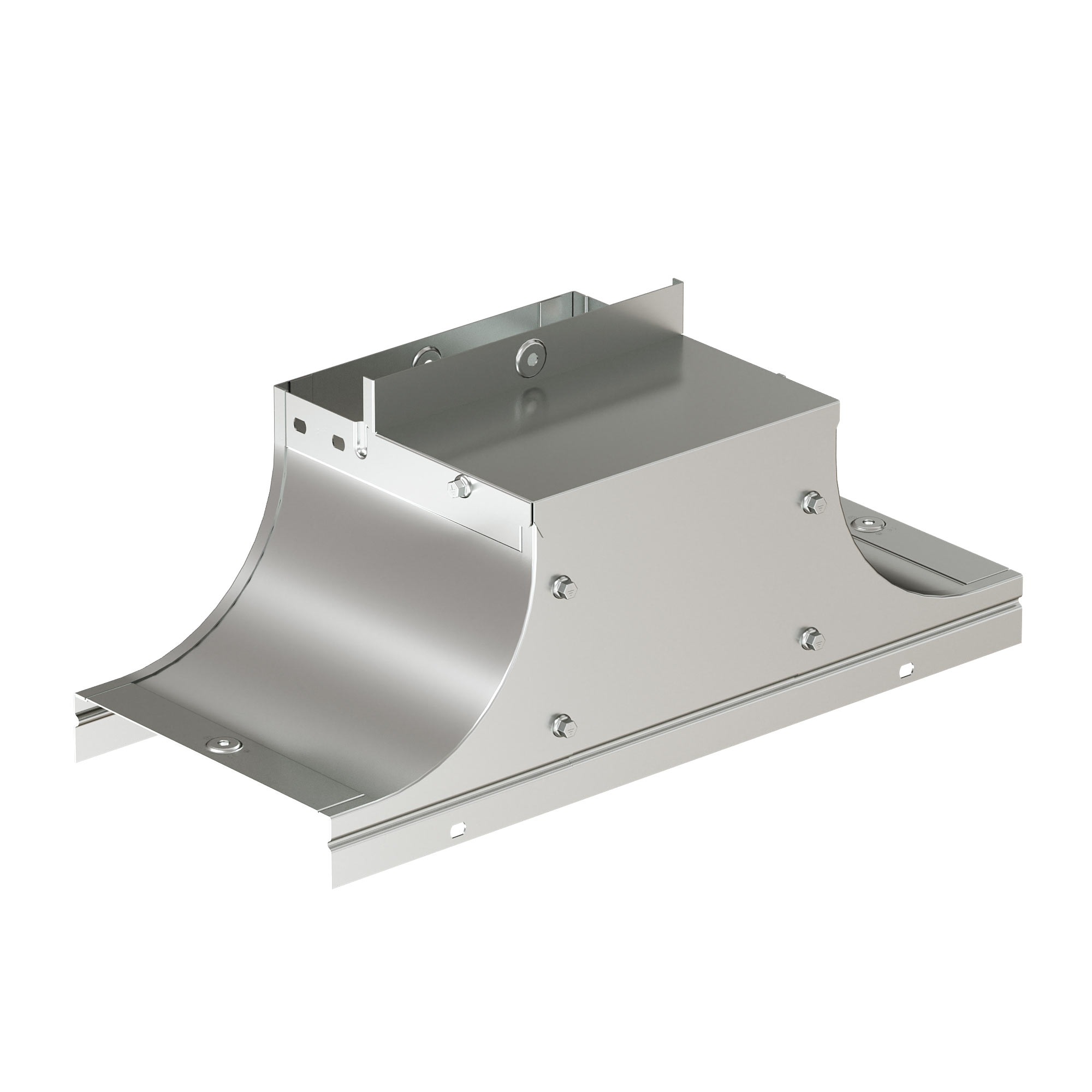 Комплектные аксессуары Крышка-ответвитель TSS осн.400 H50 в комплекте с крепежными элементами и соединительными пластинами, необходимыми для монтажа DKC|ДКС