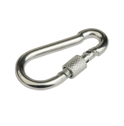 Такелаж Карабин с фиксатором DIN5299D 6х60, оцинкованная сталь DKC|ДКС