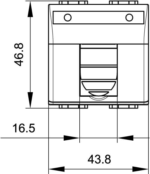 Компьютерная розетка RJ-45, кат.5Е (разъем АМР), белая, 2мод ДКС|DKC .