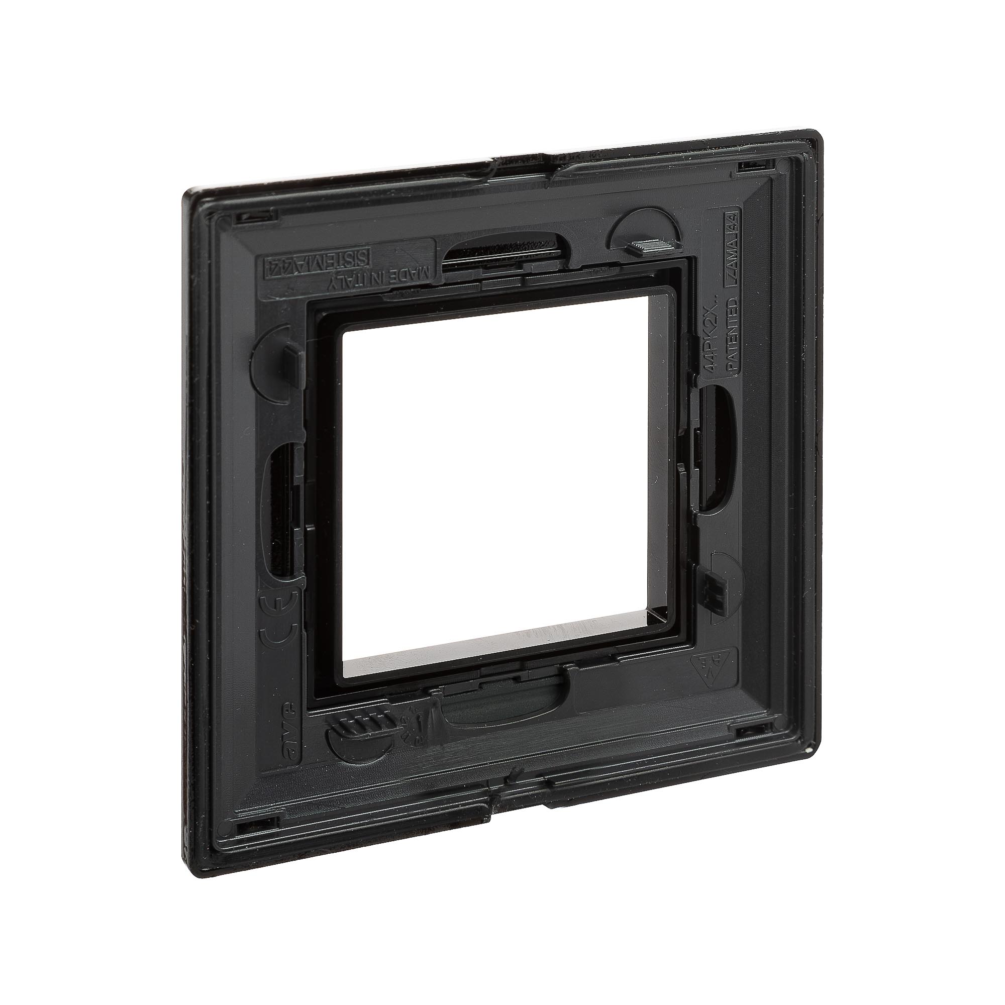 Рамка из металла 1 пост (2 мод.), Avanti, черная