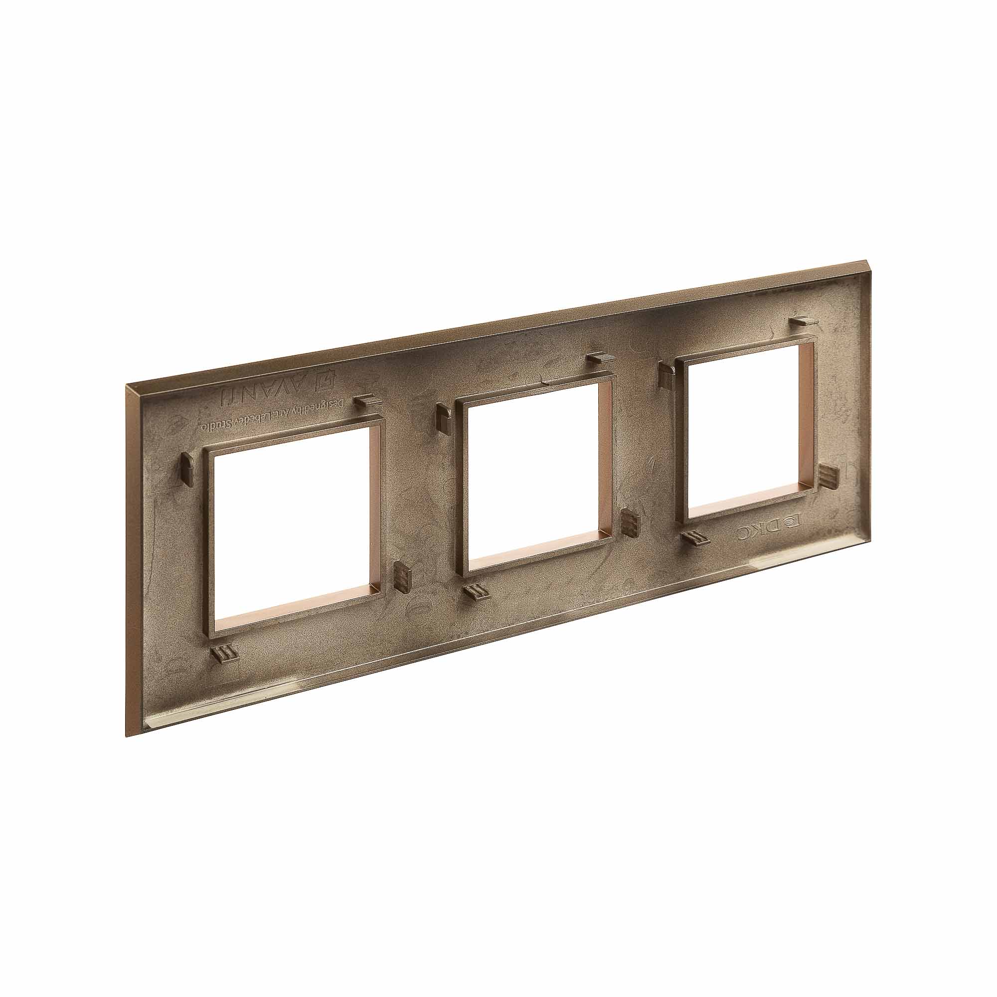 Рамка 3 поста (6 мод.), Avanti, золотистый жемчуг