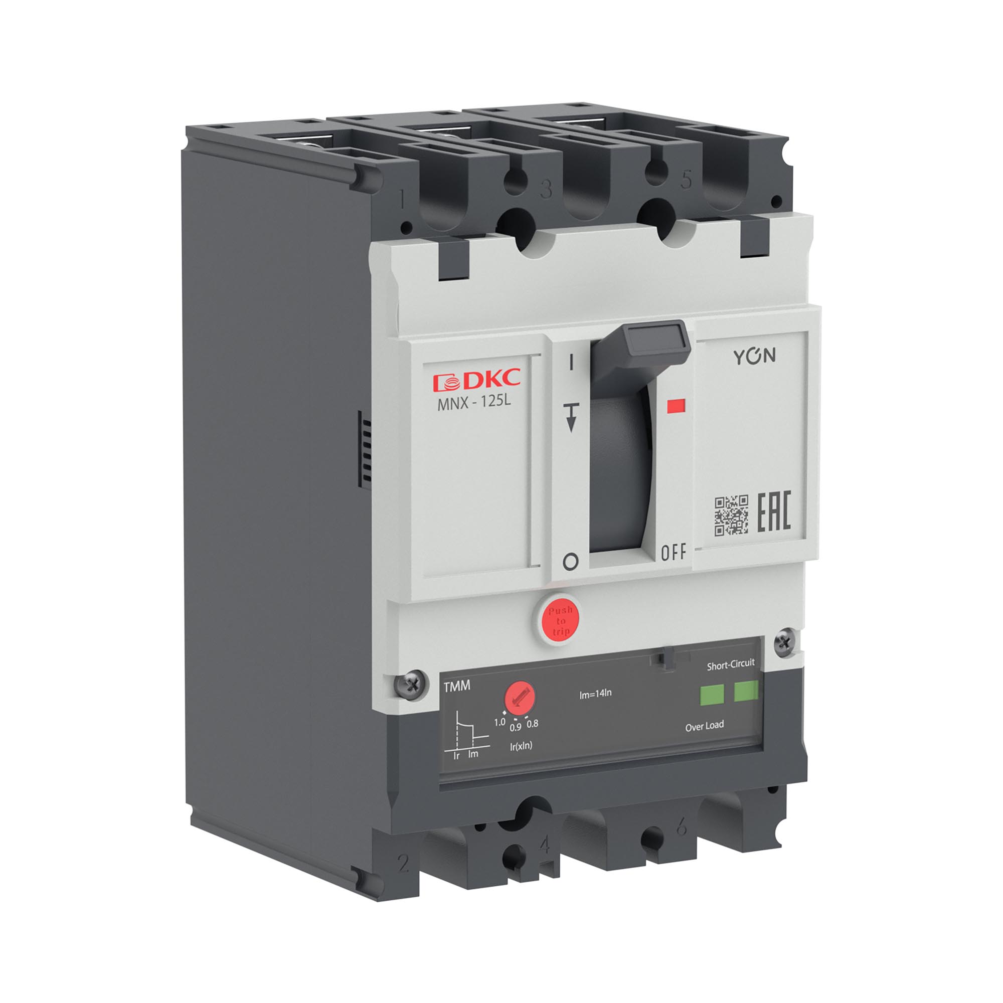 Автоматические выключатели в литом корпусе YON pro MNX Авт. выкл. YON pro MNX125L 3P 16A 70kA при AC415V расц. TMM DKC|ДКС