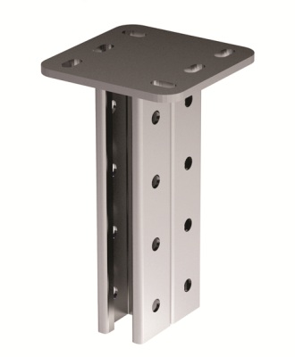 Double vertical bracket support 41х41, L1400, INOX 304
