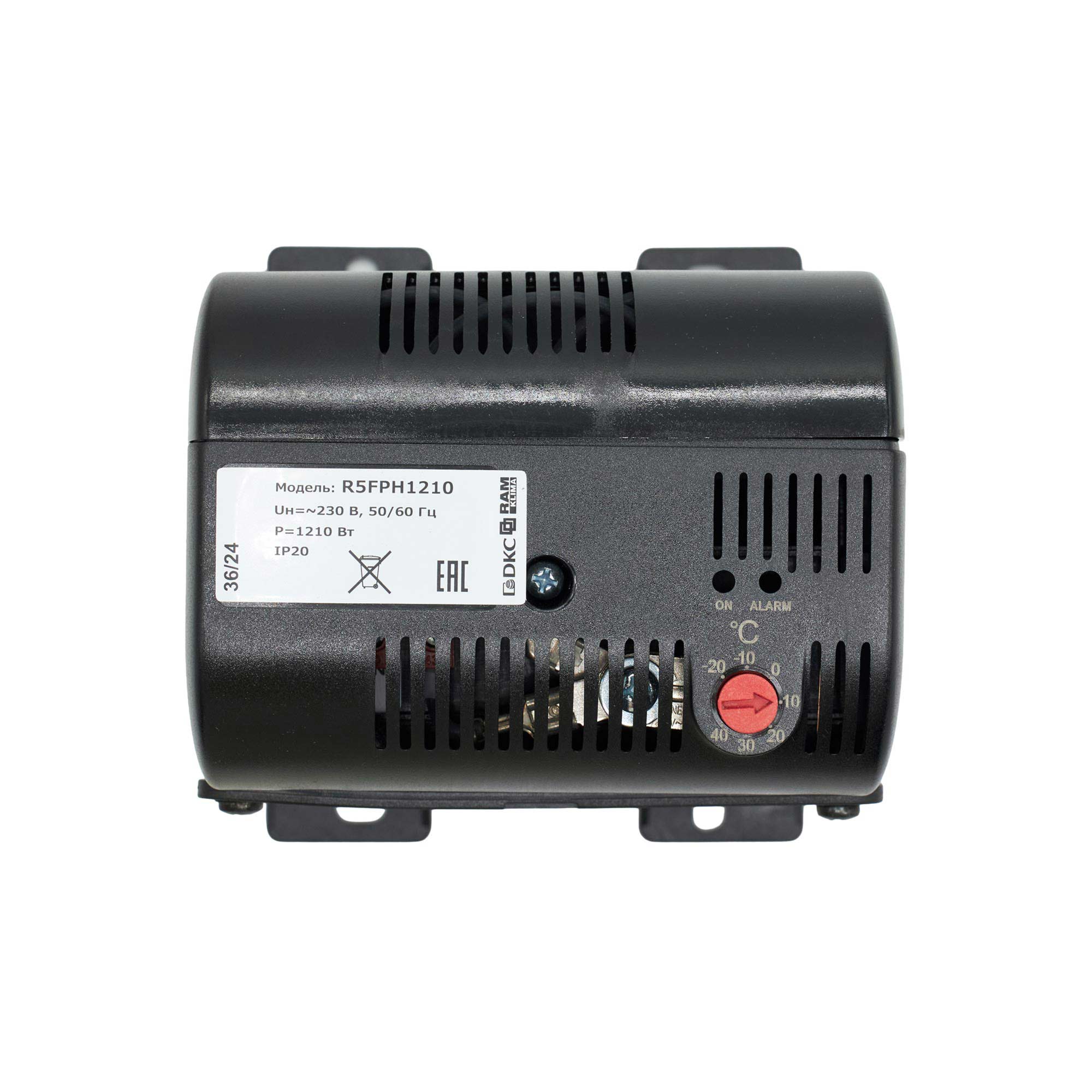 Обогреватель в пластиковом кожухе с вентилятором 1200 Вт, встроенный термостат, 230 В