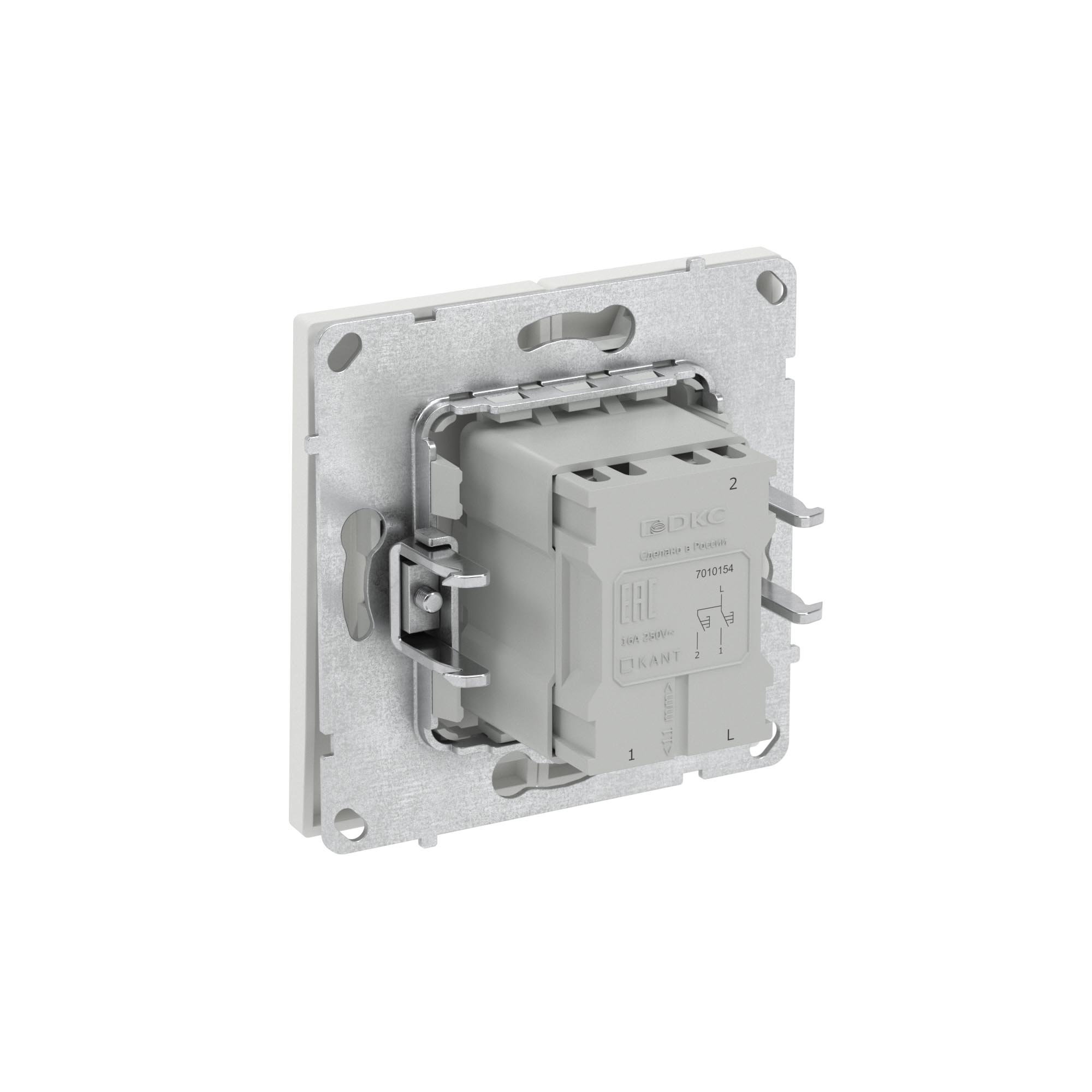 Кнопка двухклавишная, KANT, белый песок