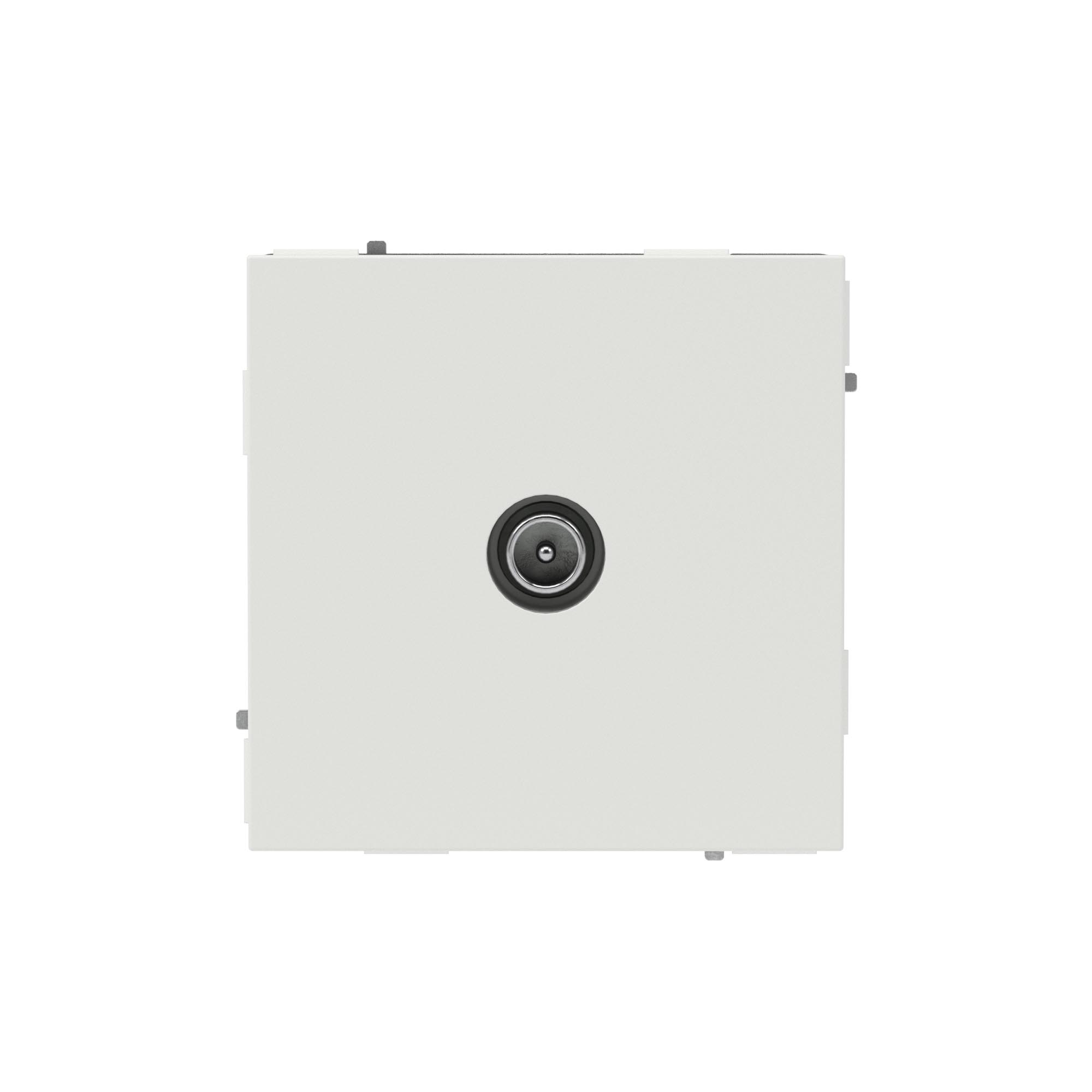 Розетка TV проходная, KANT, белый песок