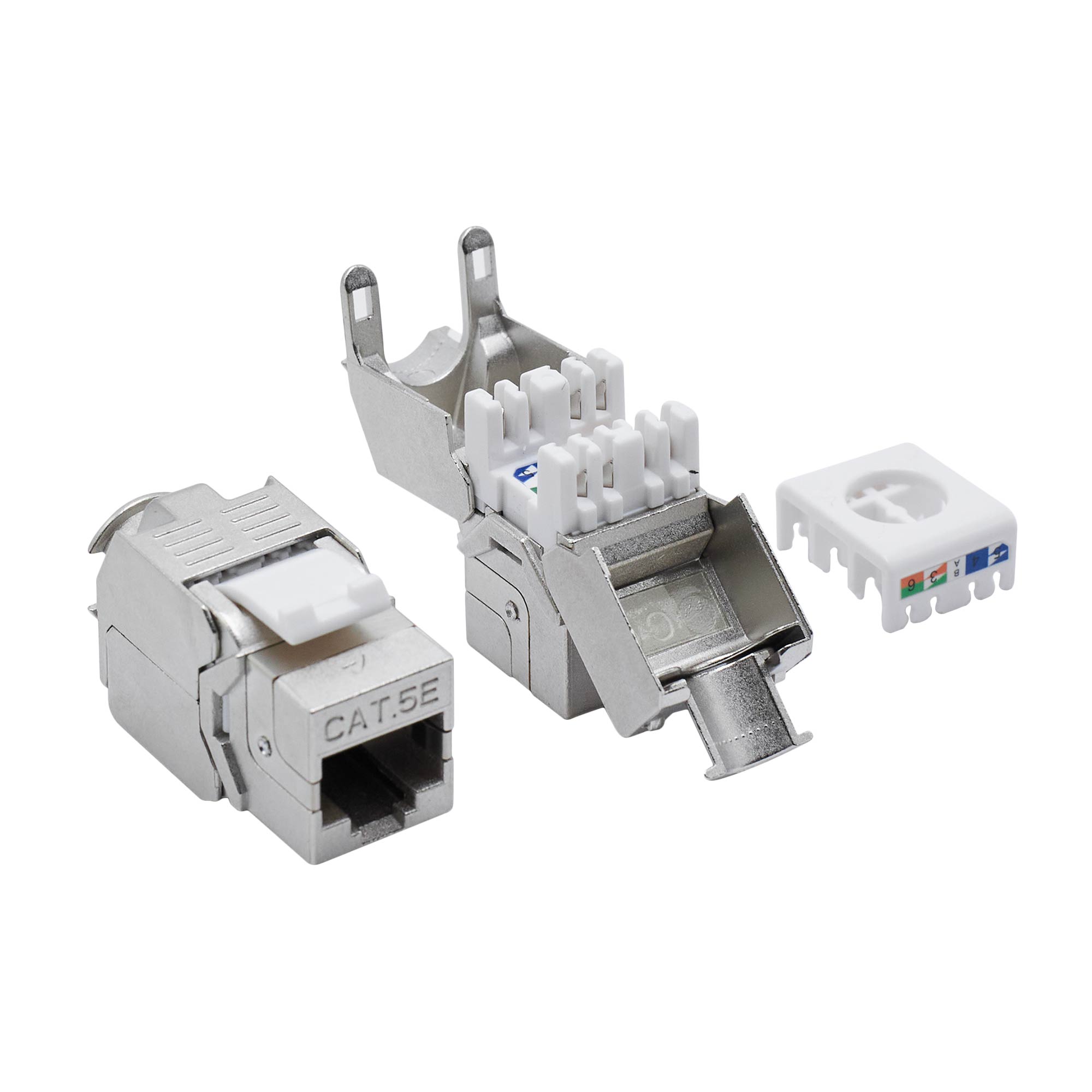 Патч-панель модульная 19", 1U, CAT5E, 24 модуля RJ45 Кейстоун(Keystone), экранированная