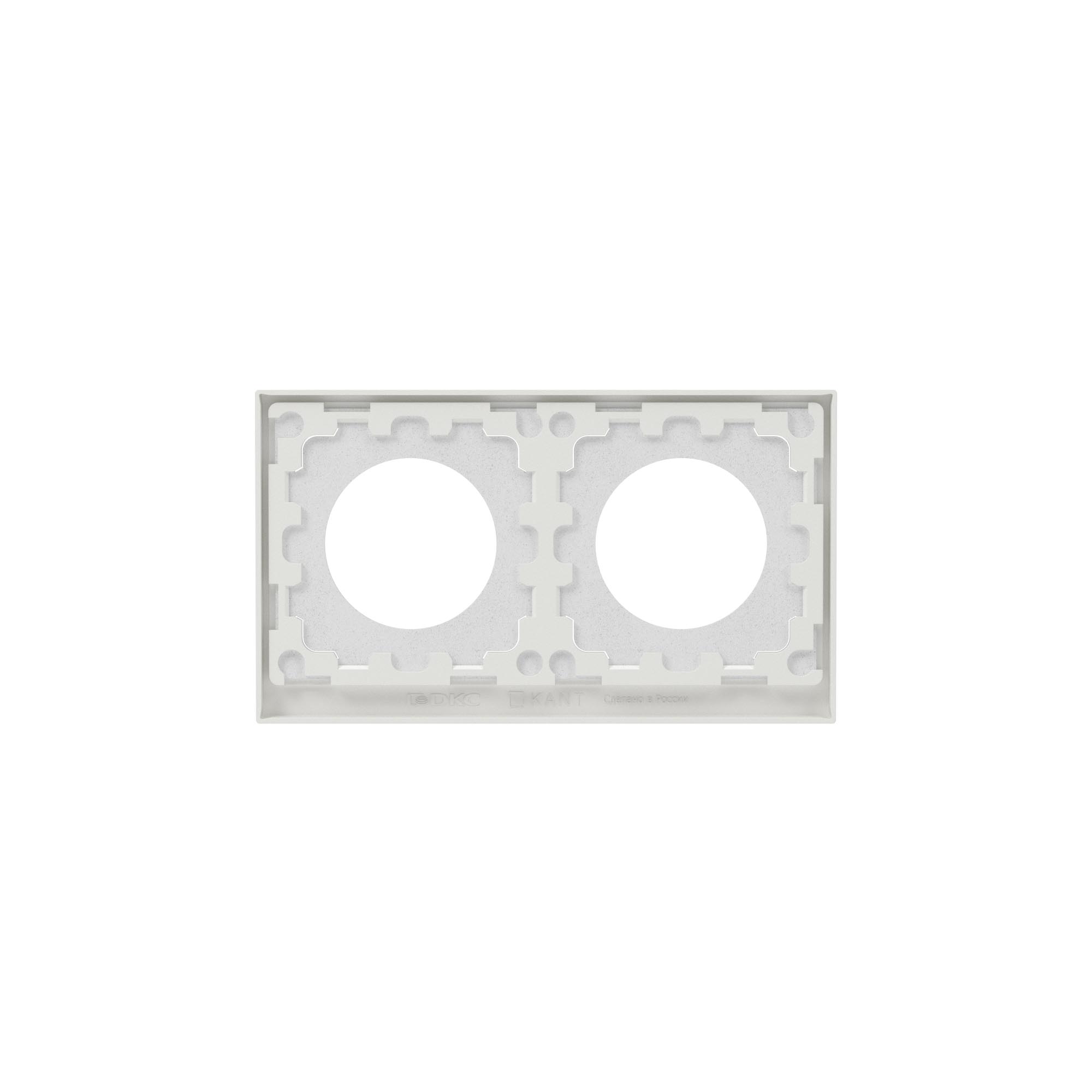 Рамка 2 поста IP44, KANT, белый песок