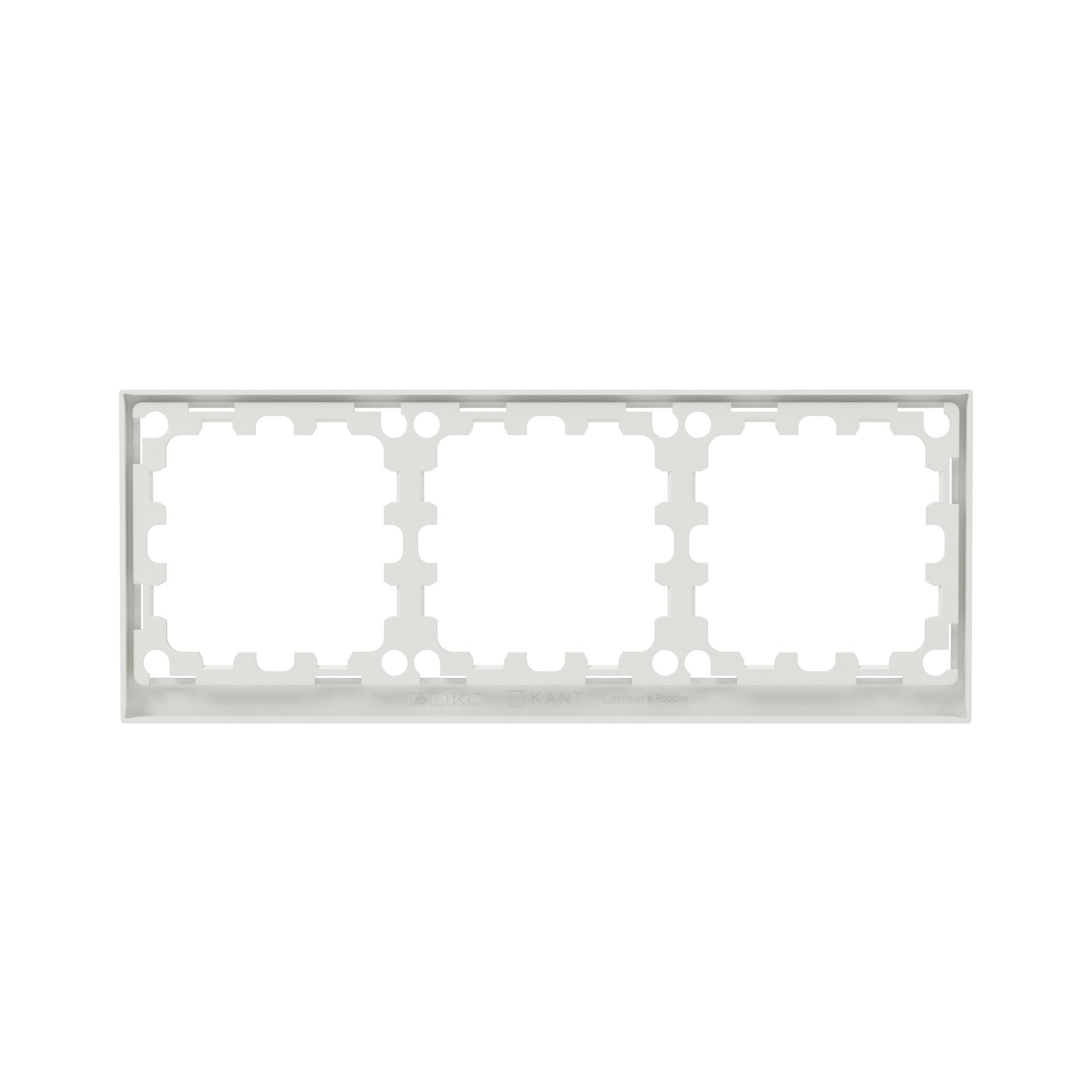 Рамка на 3 поста, KANT, белый песок