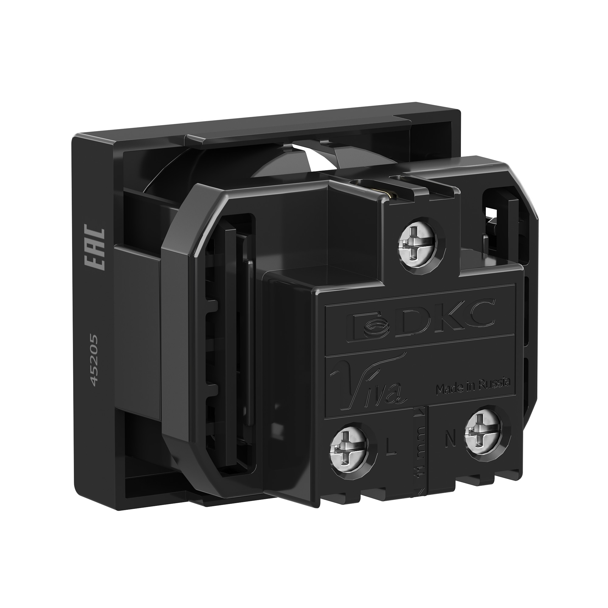 Розетка силовая, ЭУИ Вива (Viva), 2 мод., цвет че