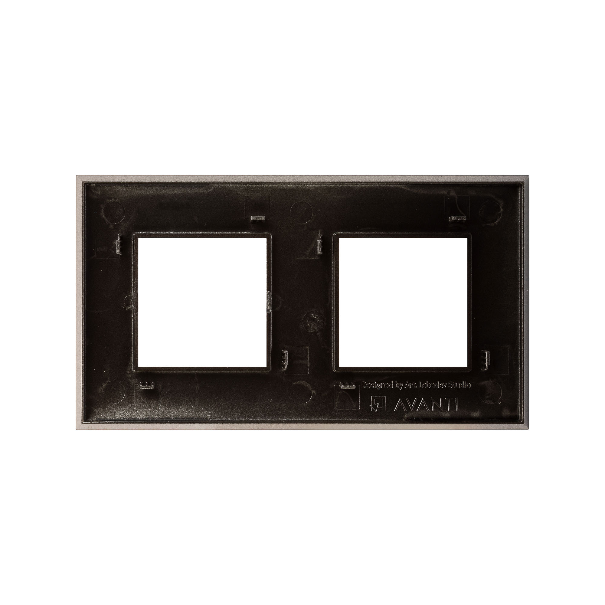 Рамка 2 поста (4 мод.), Avanti, серый жемчуг