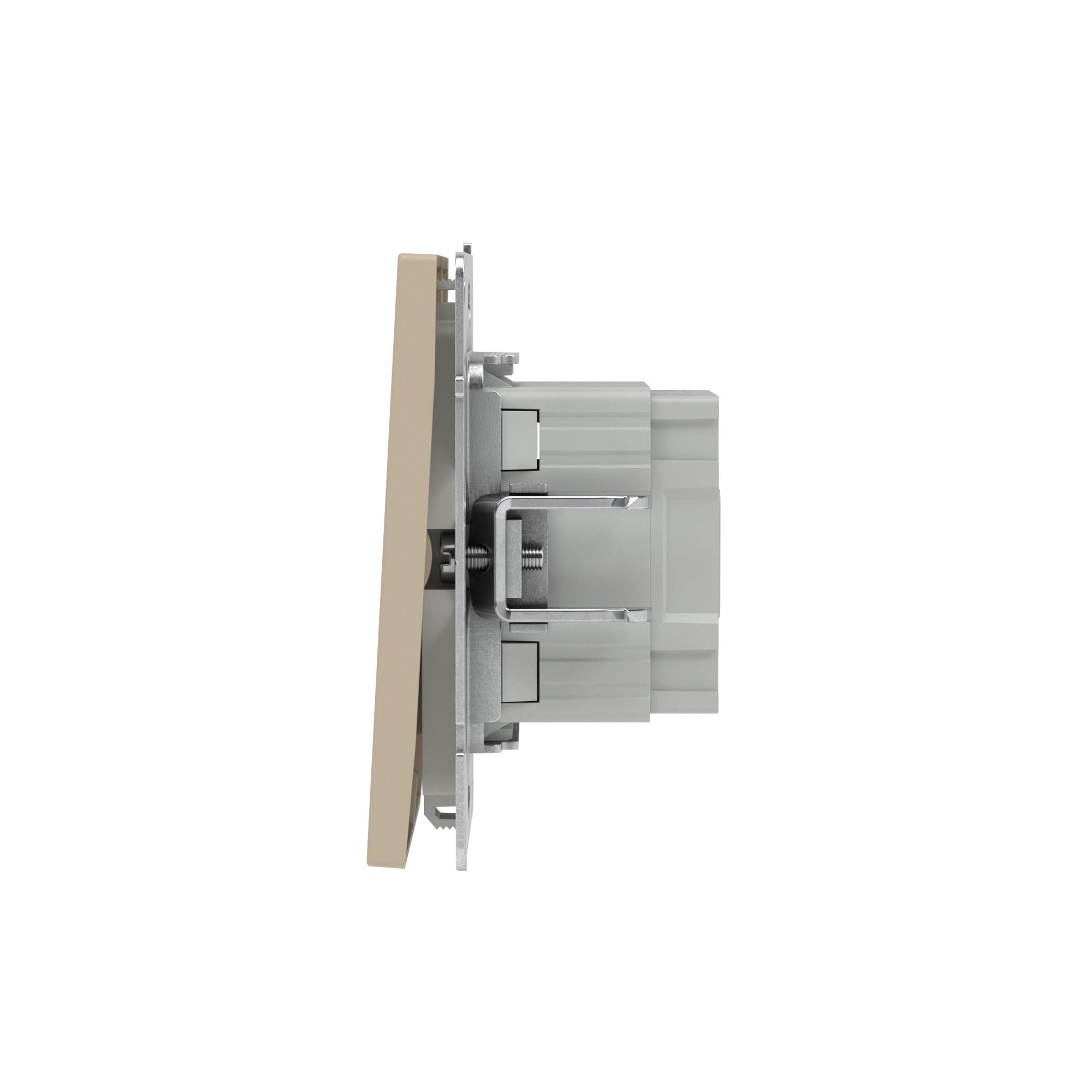 Переключатель двухклавишный, KANT, ванильный марципан