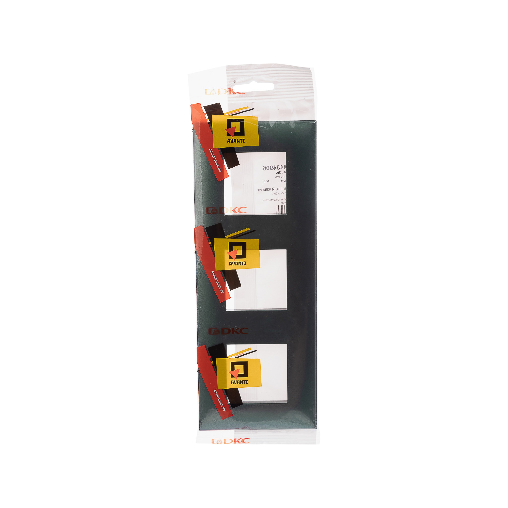 Рамка 3 поста (6 мод.), Avanti, сине-зеленый жемчуг