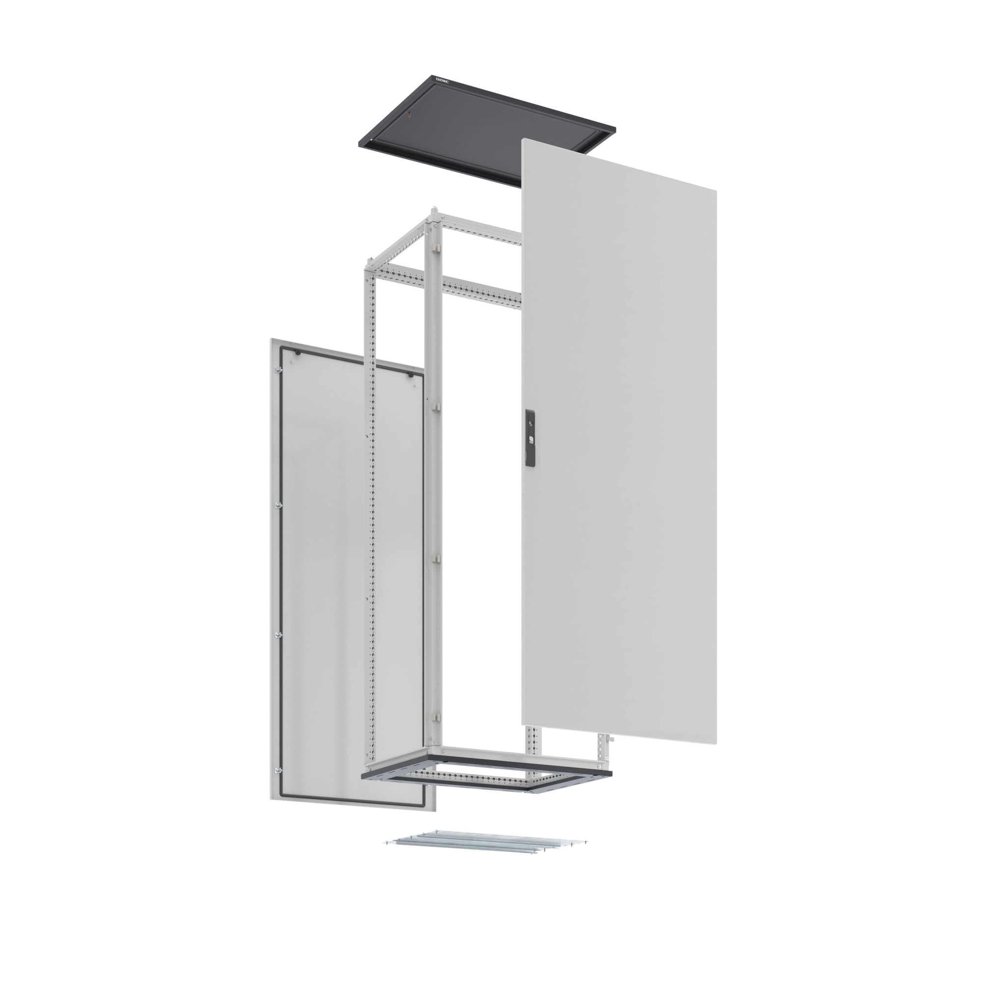 Комплекты корпусов CQE N Комплект напольного корпуса CQE N с двустворчатой дверью и с задней панелью ВхШхГ 1400x1600x400 мм RAM block DKC|ДКС
