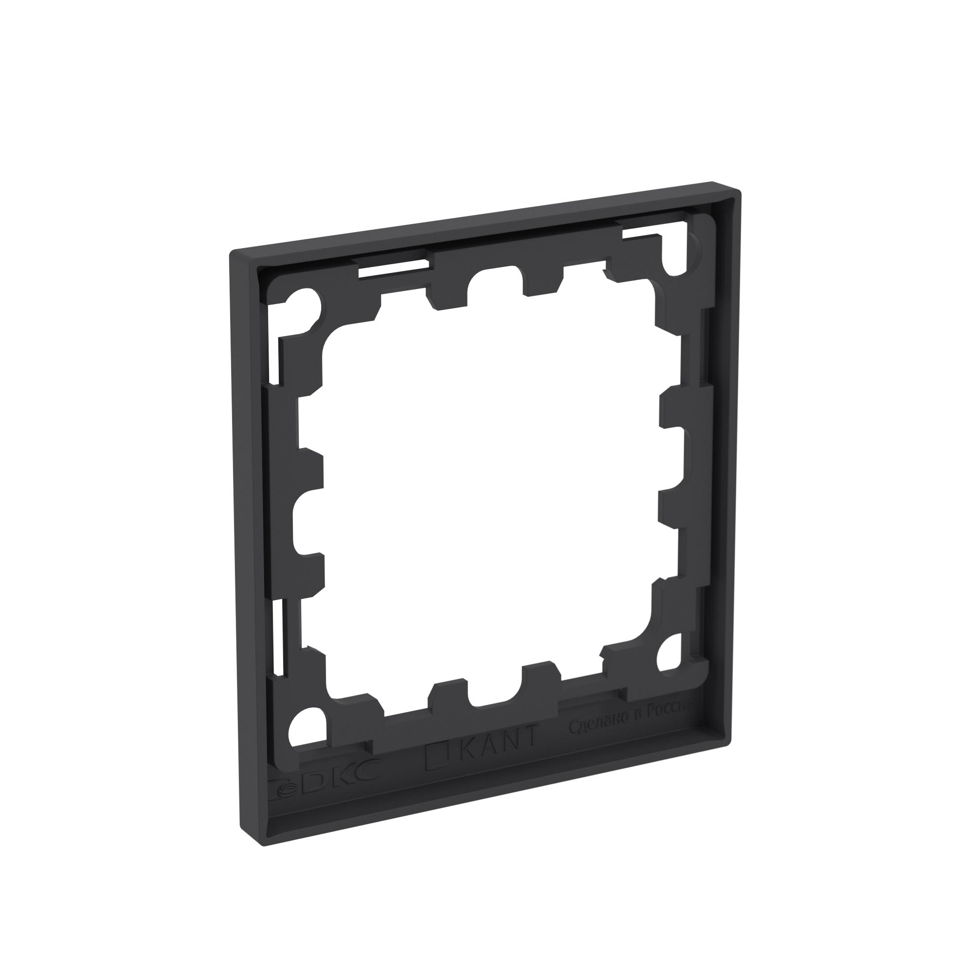 Рамка на 1 пост, KANT, черный уголь