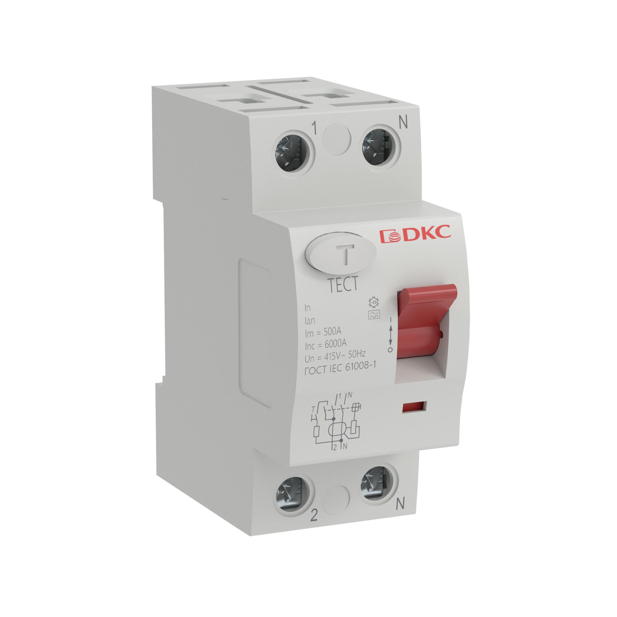 Устройство защитного отключения YON макс (YON max) типа MDL100, 2 полюса, 10mA, 25А, тип A