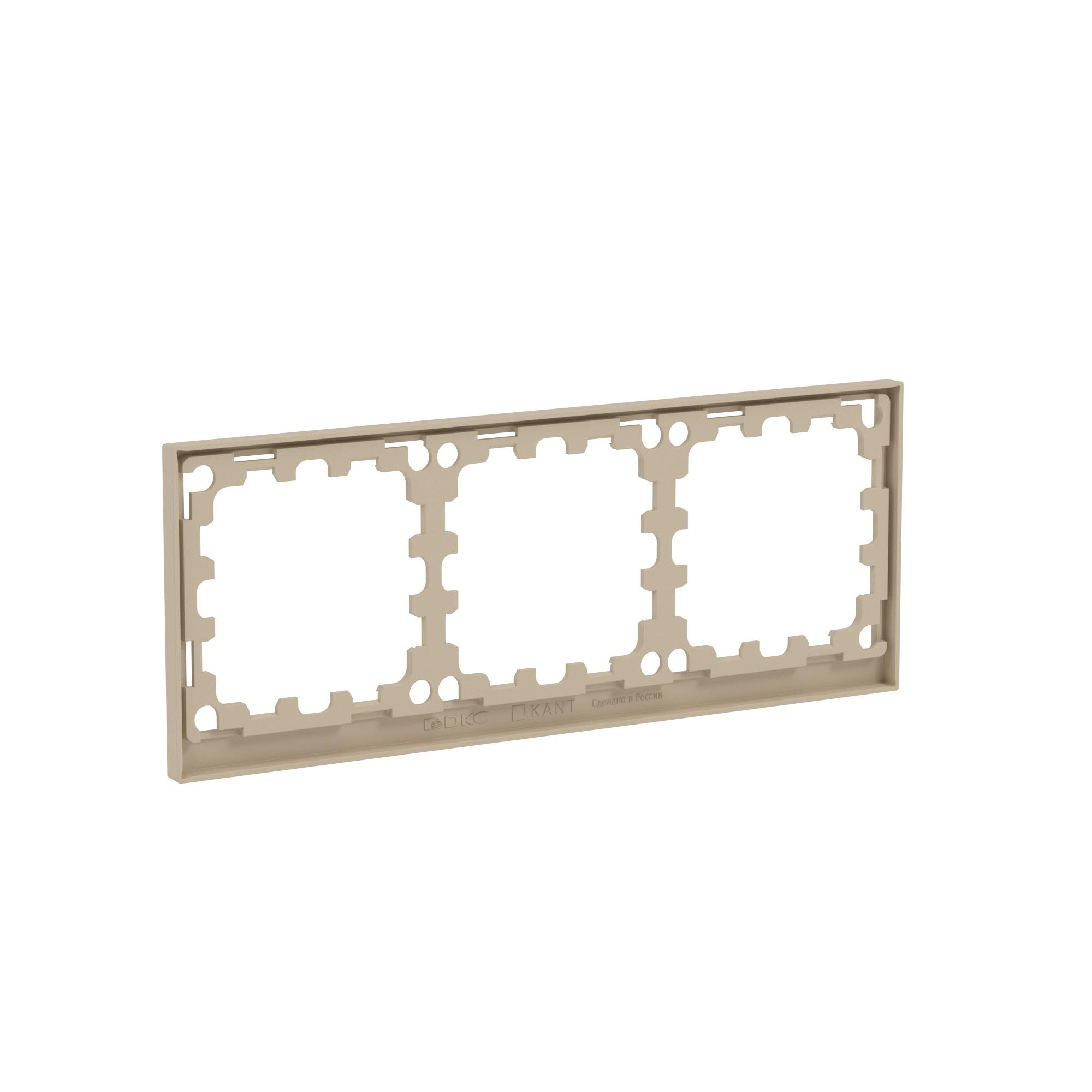 Рамка на 3 поста, KANT, ванильный марципан