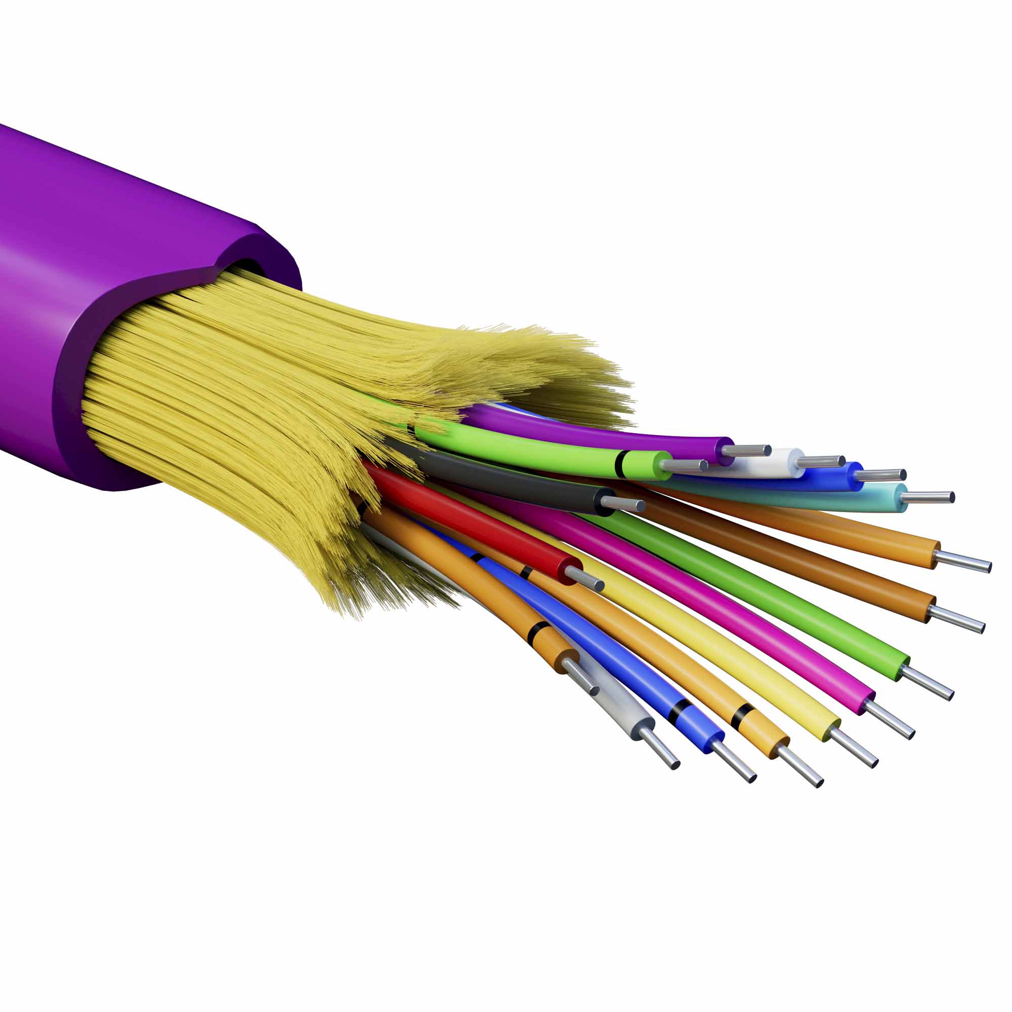 Кабель волоконно-оптический, распределительный, арамидные упрочняющие нити, для внутренней прокладки, нг(A)-HFLTx, 16 ОВ, категория OM4 (G.651.1) плотный буфер, 0,4 кН, барабан 2000 м