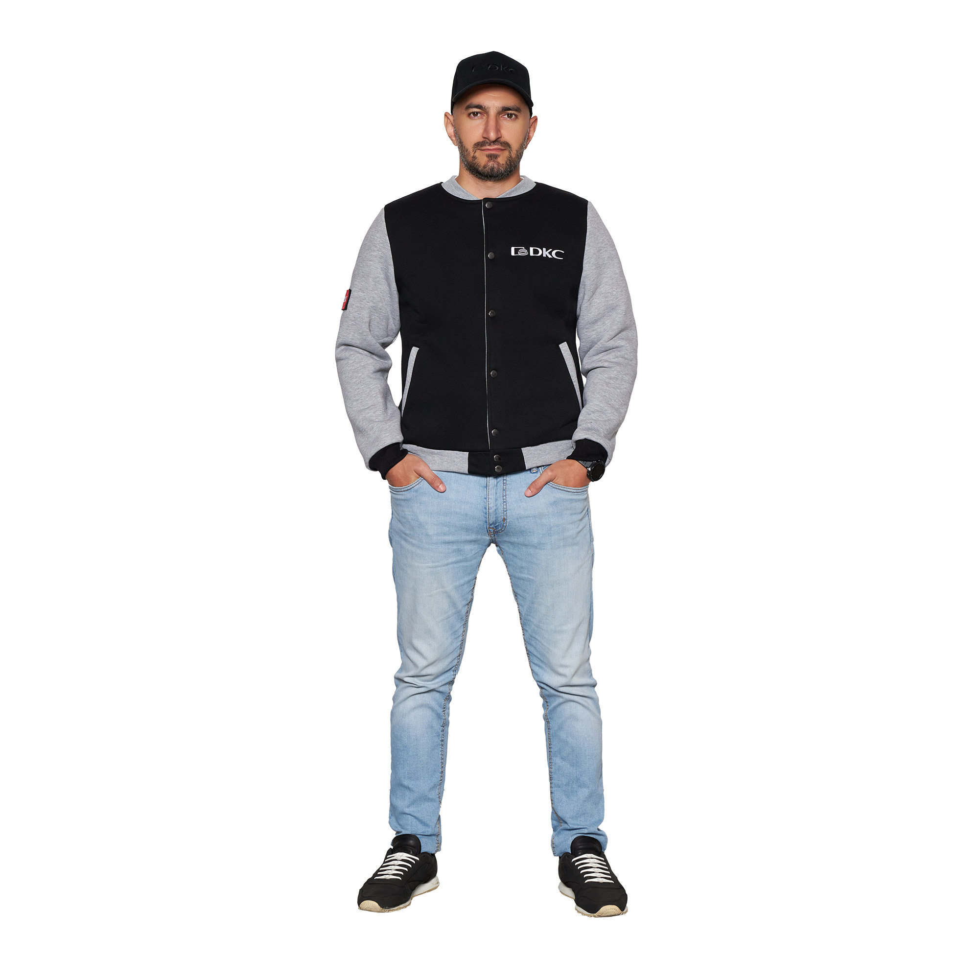 Одежда Бомбер черно-серый, размер XL DKC|ДКС