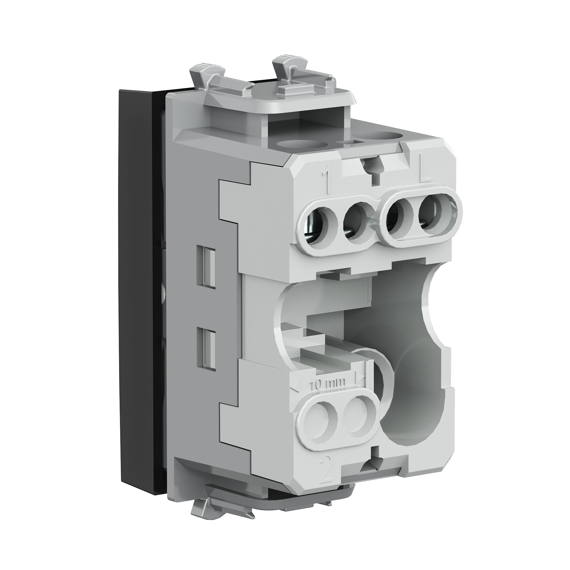 Кнопка модульная, Avanti, черный квадрат, 1 модуль