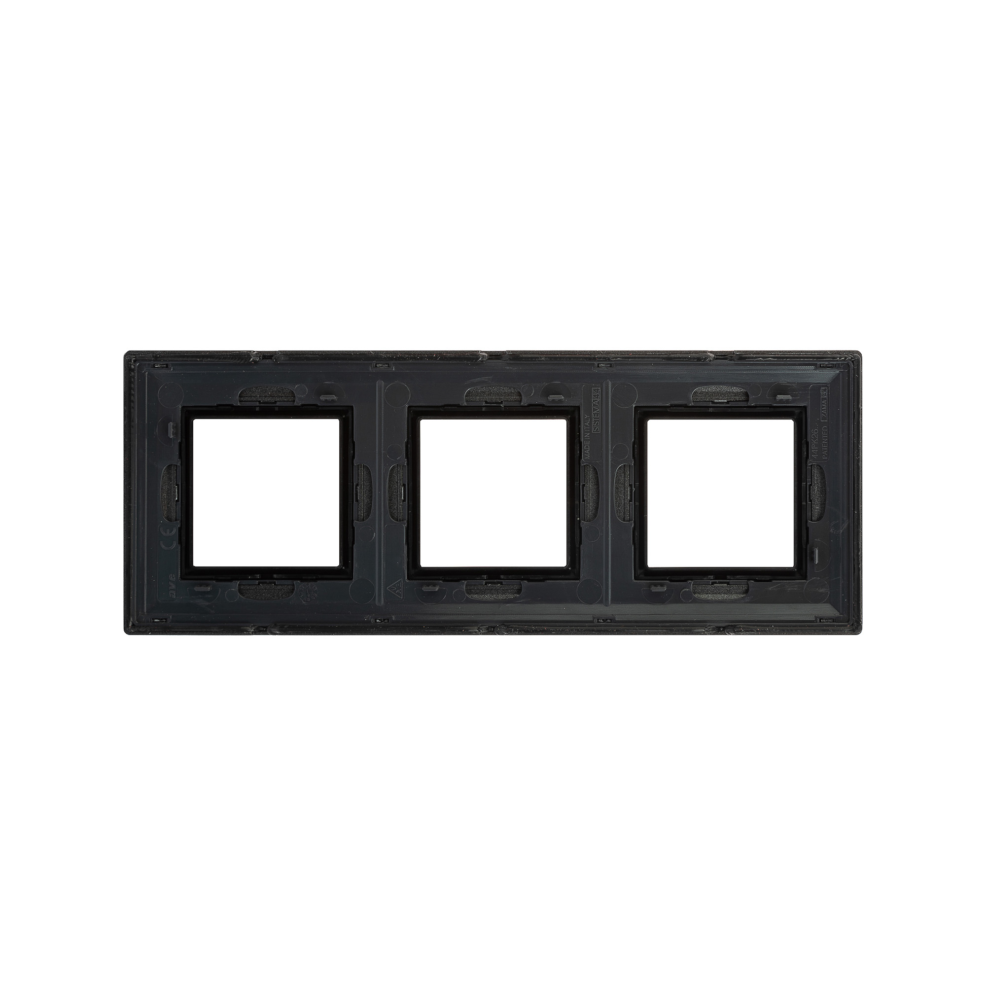 Рамка из металла 3 поста (6 мод.), Avanti, темно-серая