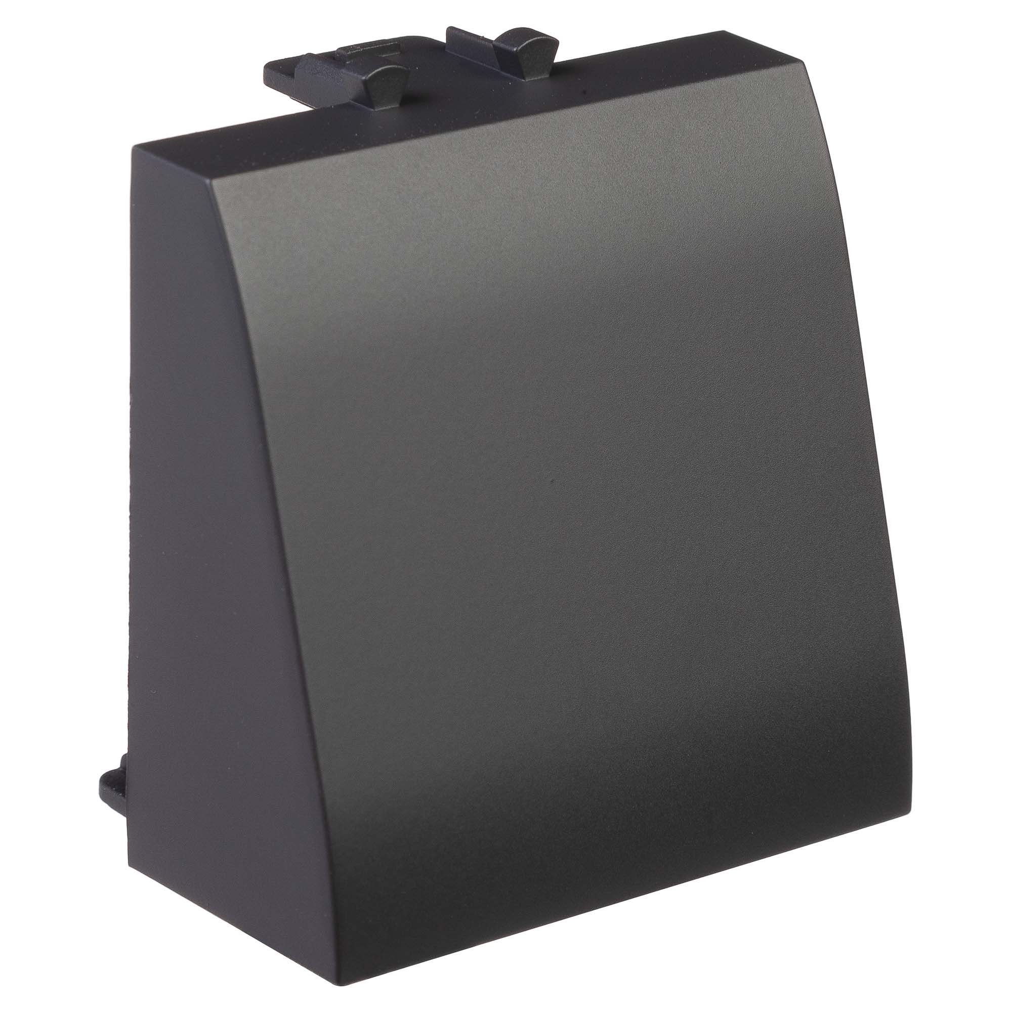 Вывод кабеля модульный, Avanti, черный матовый, 2 модуля