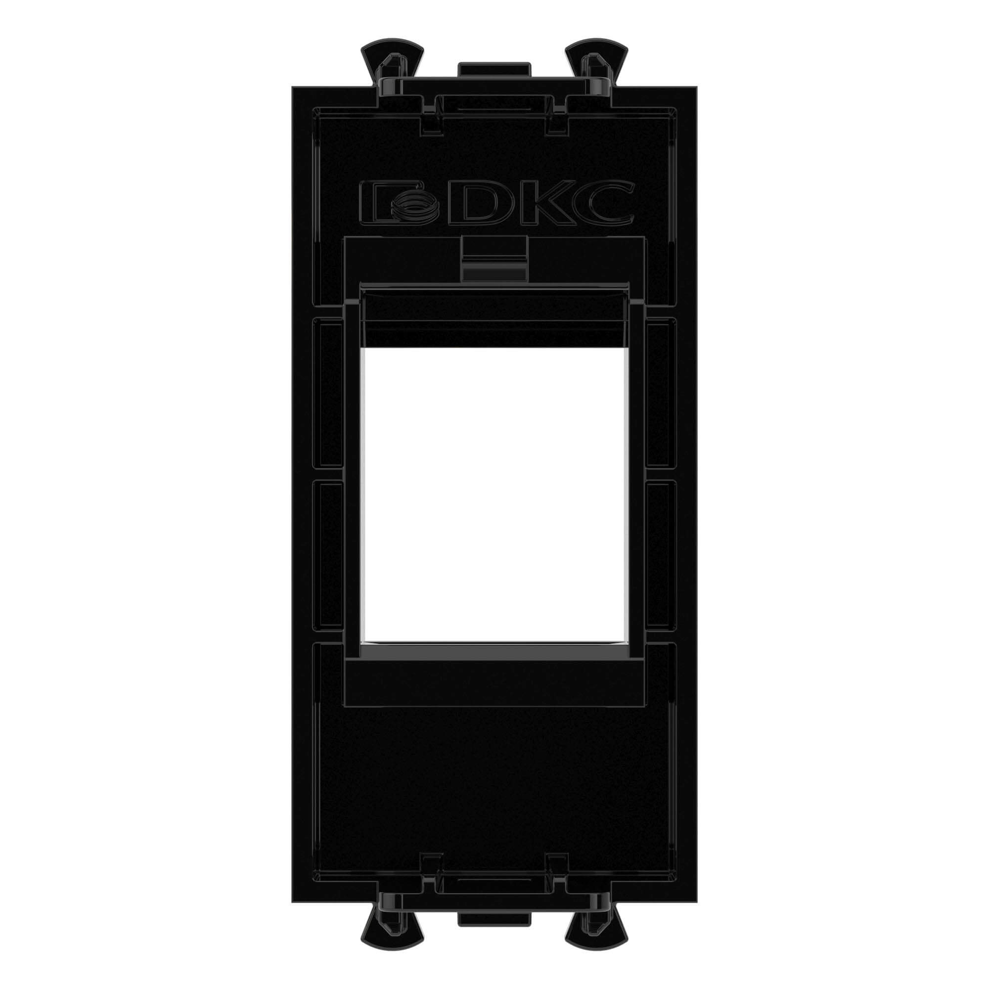 Адаптер без шторки для Кейстоун (Keystone), Avanti, черный квадрат, 1 модуль