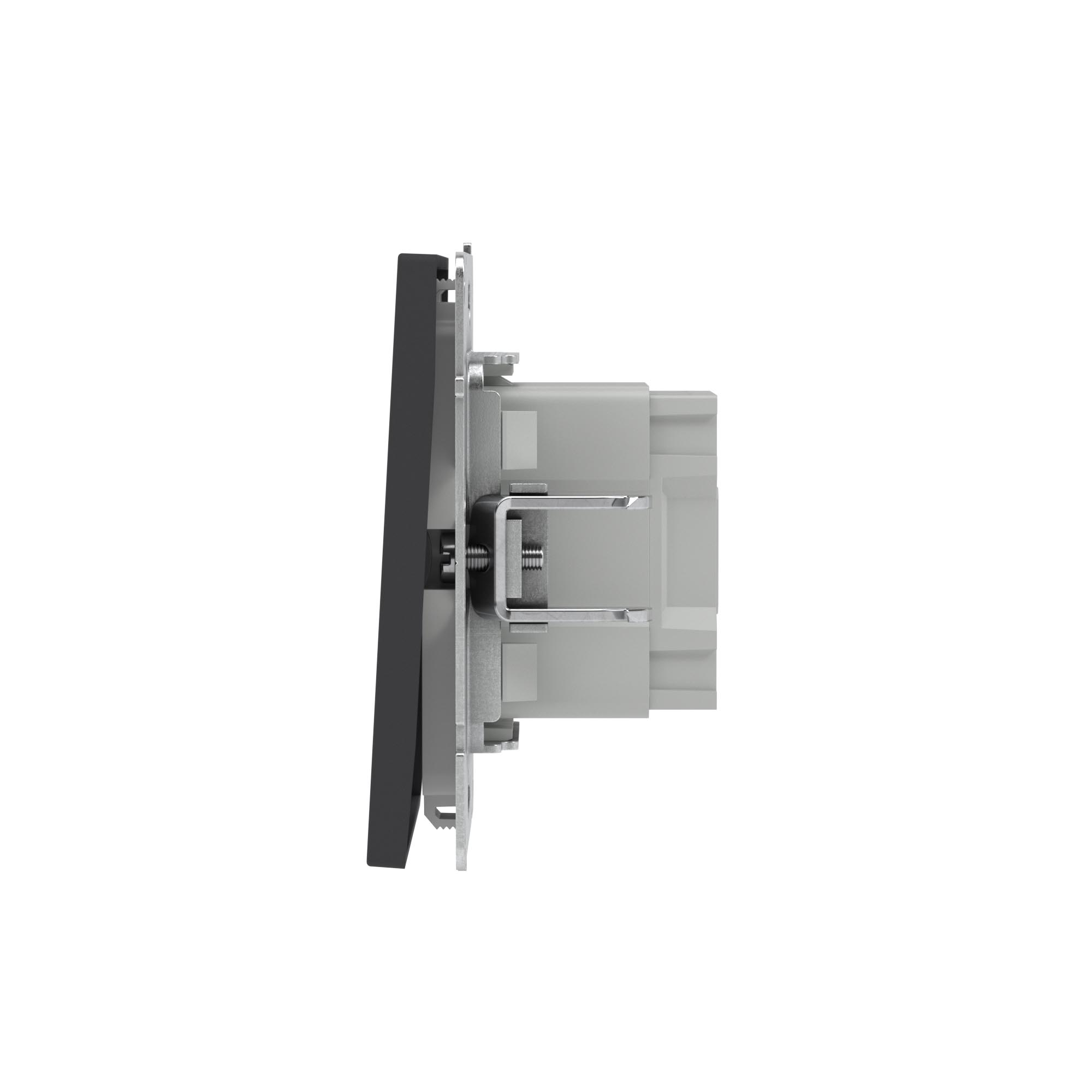 Выключатель одноклавишный, KANT, черный уголь