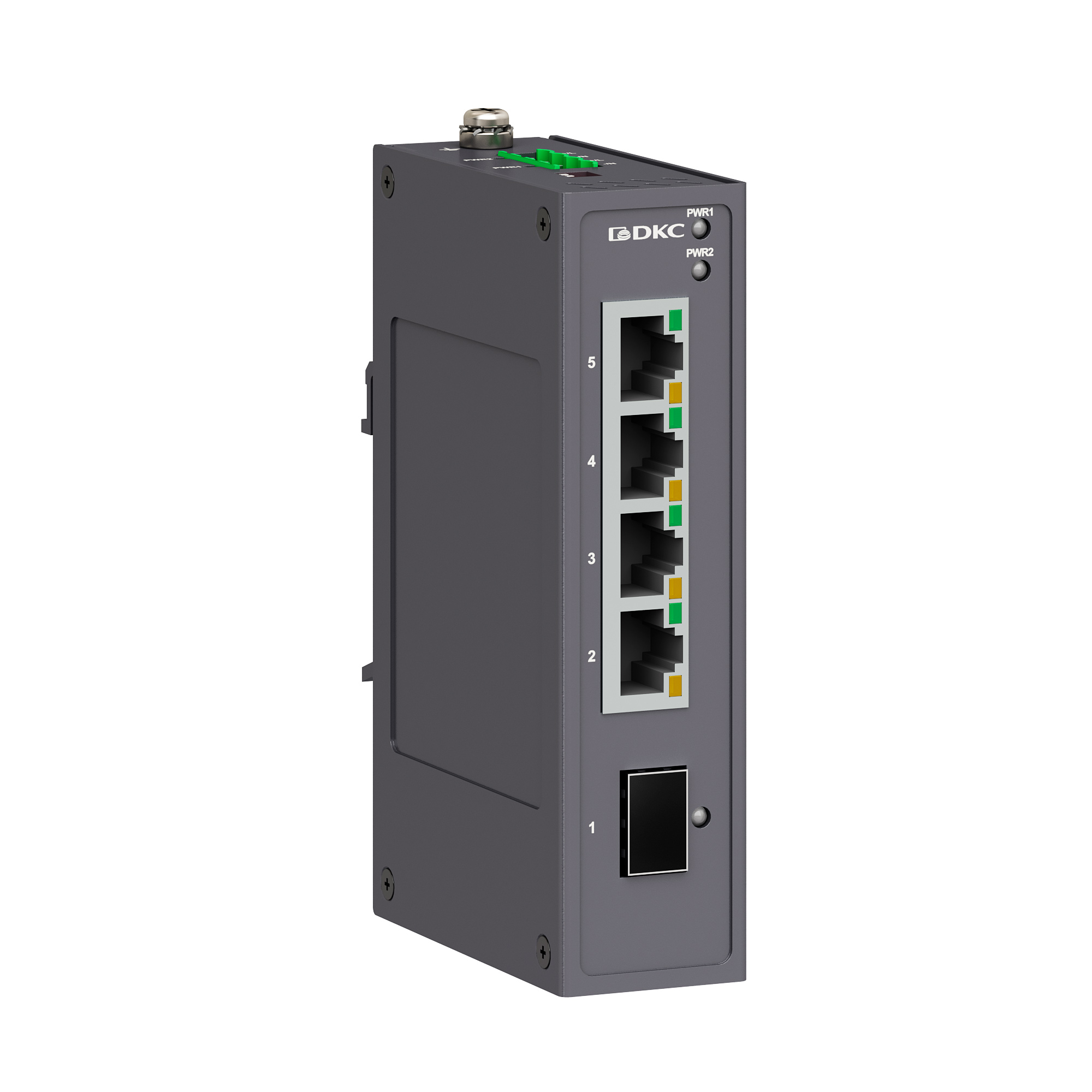 Промышленный неуправляемый коммутатор, 1×100Base-X, SFP слот: 4×10 ...