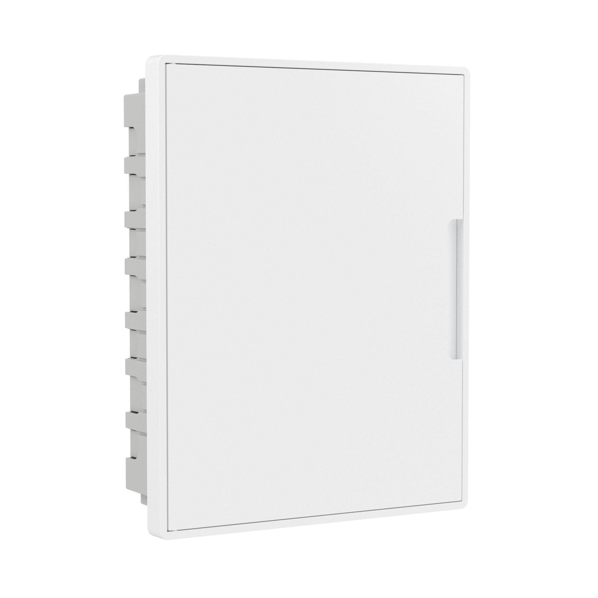 Модульные щитки "Фрейм" (FRAME) встраиваемые Щиток 24 мод встраиваемый для полых стен слаботочный Фрейм (FRAME), белый, с белой дверцей, с монтажной платой, 1 розеткой (арт. 45005) и 1 коробкой (арт. 10033) DKC|ДКС