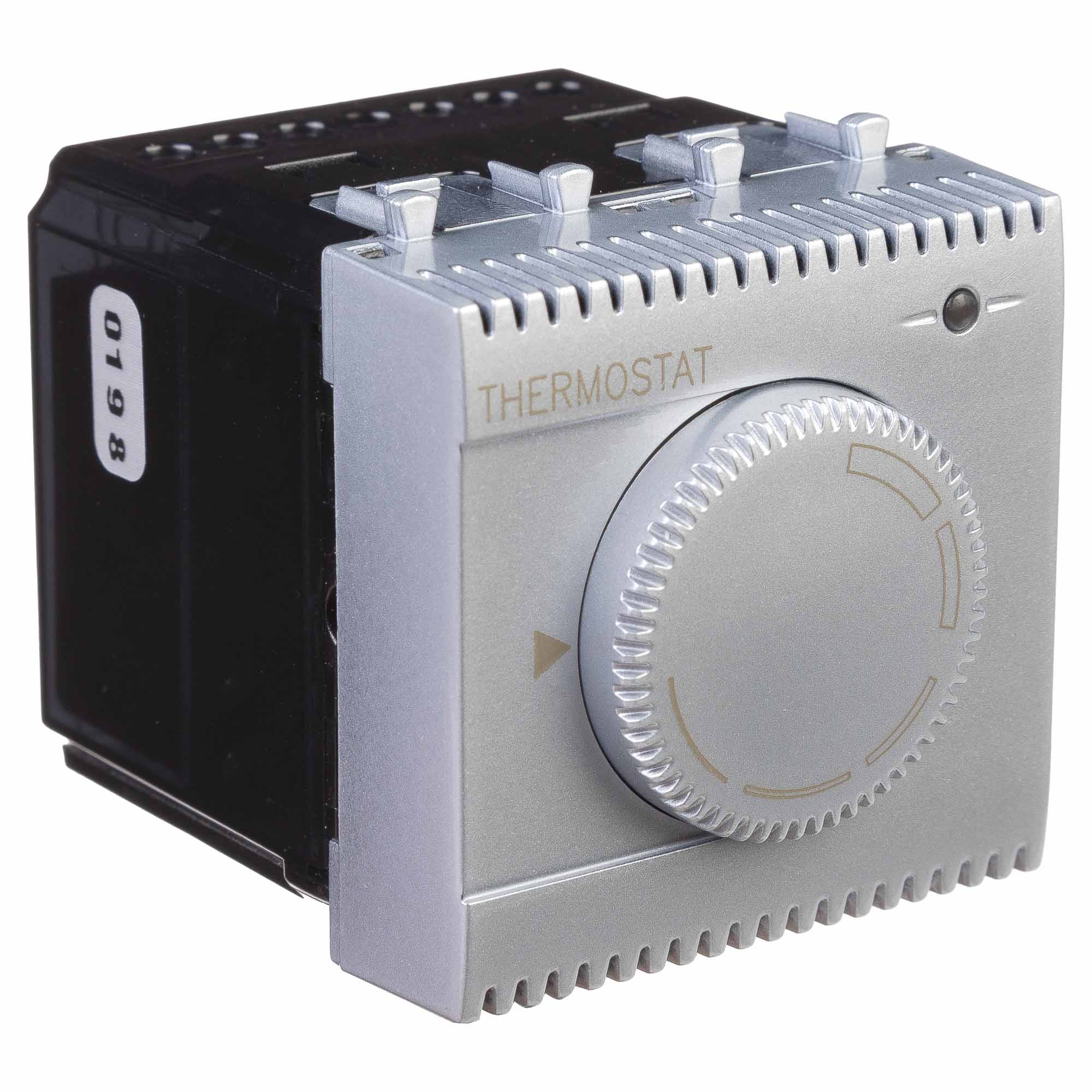 Термостат модульный для теплых полов, Avanti, закаленная сталь, 2 модуля