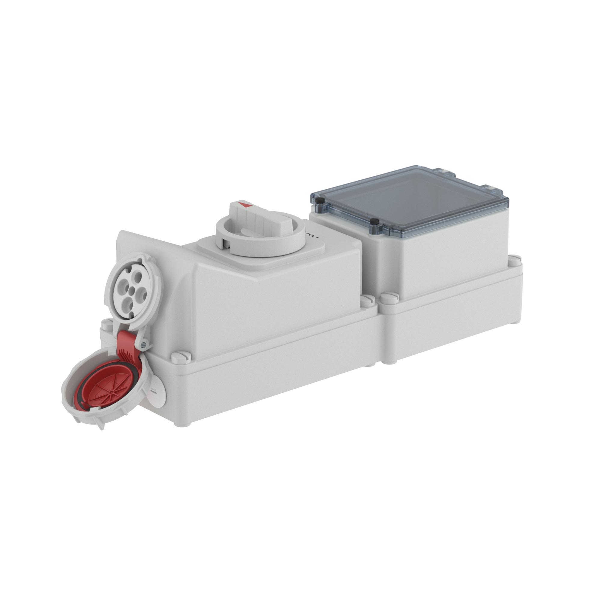 Розетки с DIN-рейкой Розетка настенная с механической блокировкой и DIN-рейкой на 6 модулей WSD IP67 32А 3P+E 400В DKC|ДКС