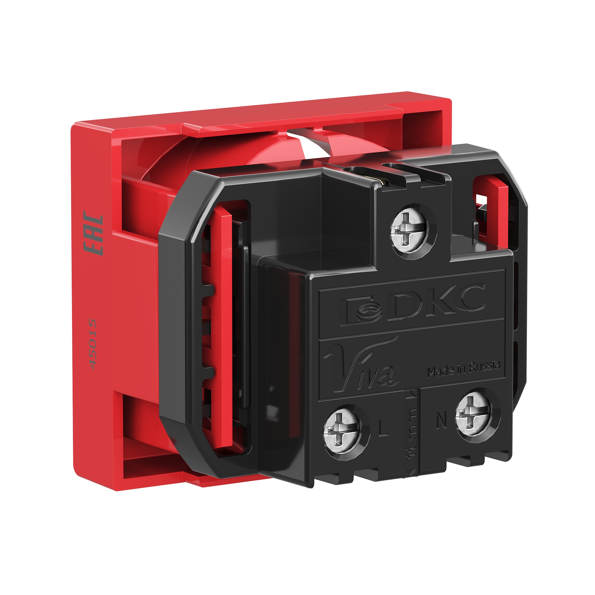 Розетка силовая 2Р+Е, со шторками, ЭУИ Вива (Viva)