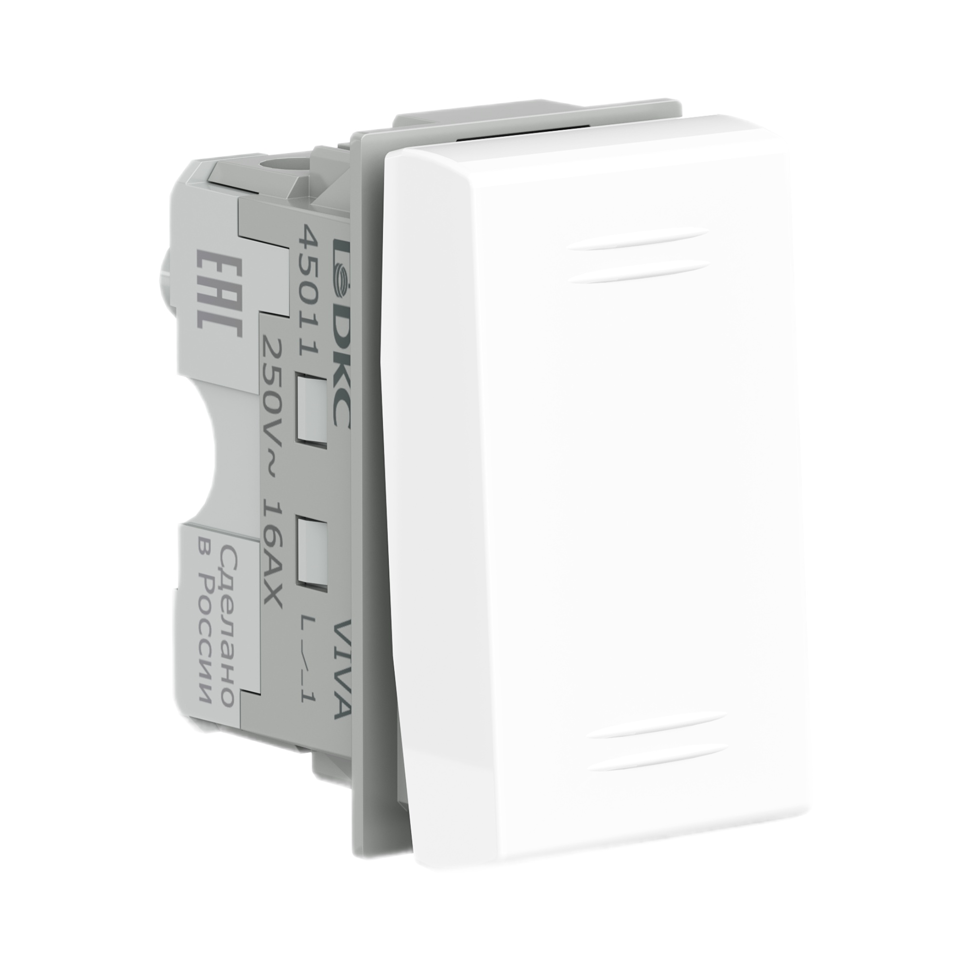 Выключатель однополюсный, ЭУИ Вива (Viva), 1 мод.