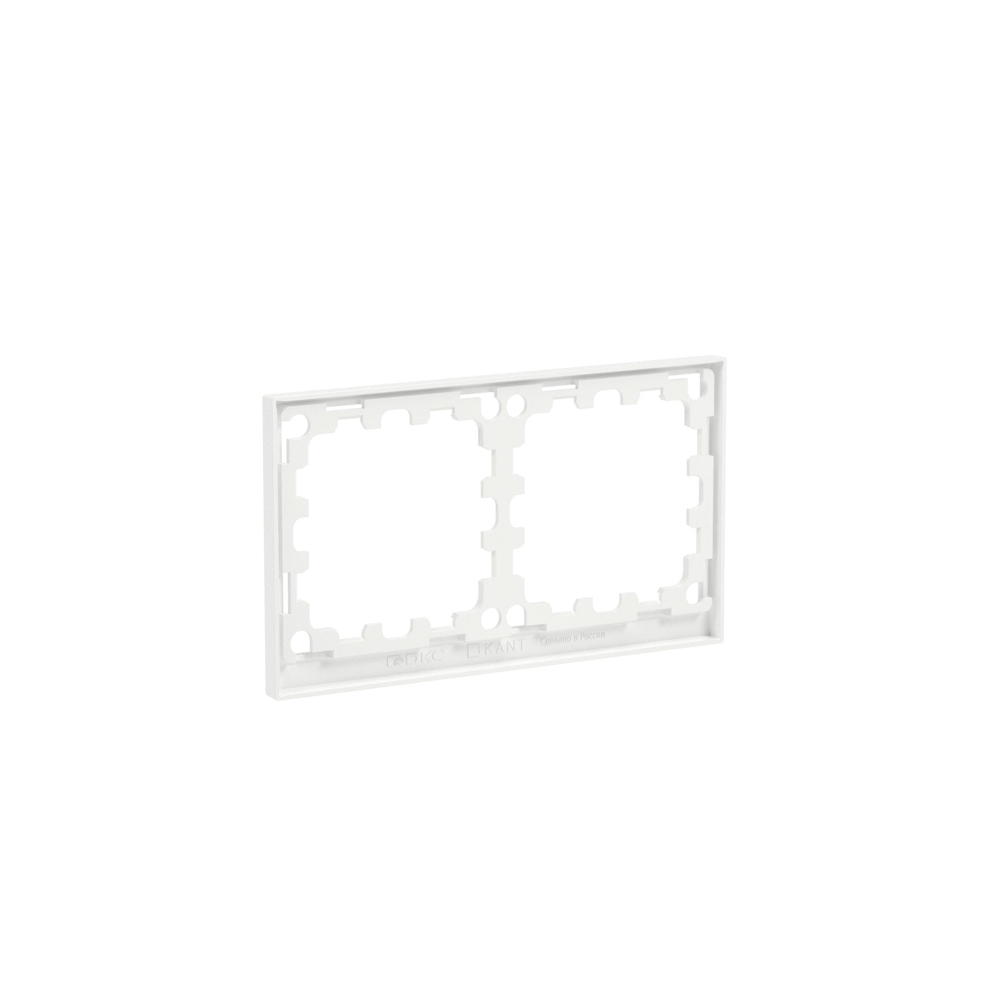 Рамка на 2 поста, KANT, белая магнолия