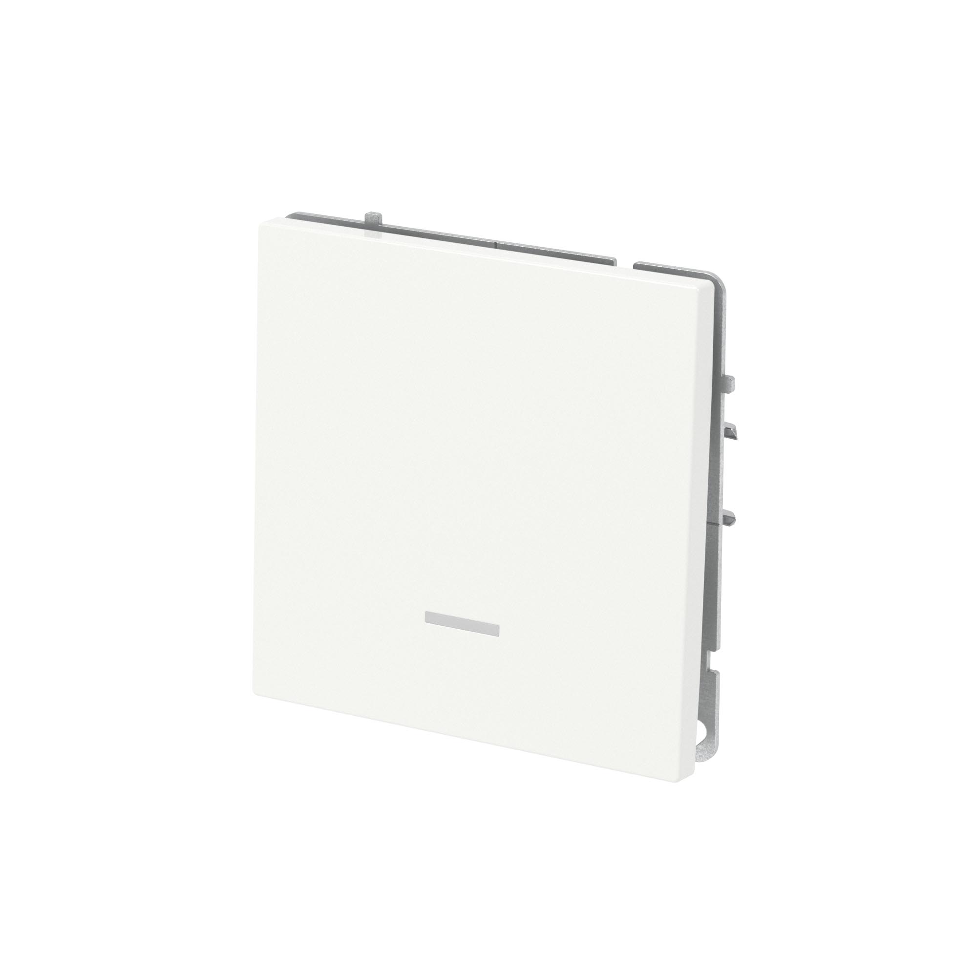 Переключатель одноклавишный с подсветкой, KANT, белая магнолия