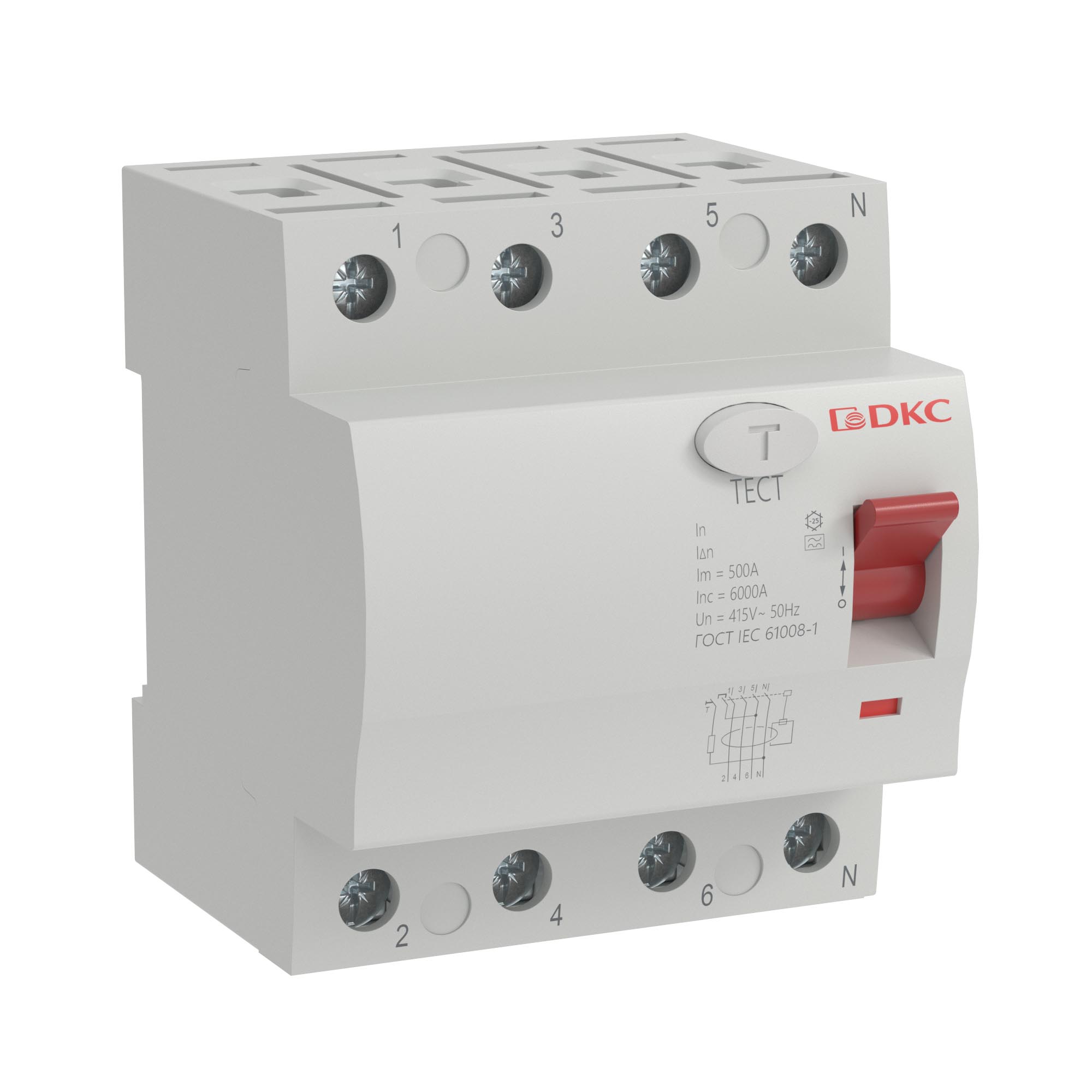 Устройство защитного отключения УЗО YON MDL100 4P 40А 300mA тип A