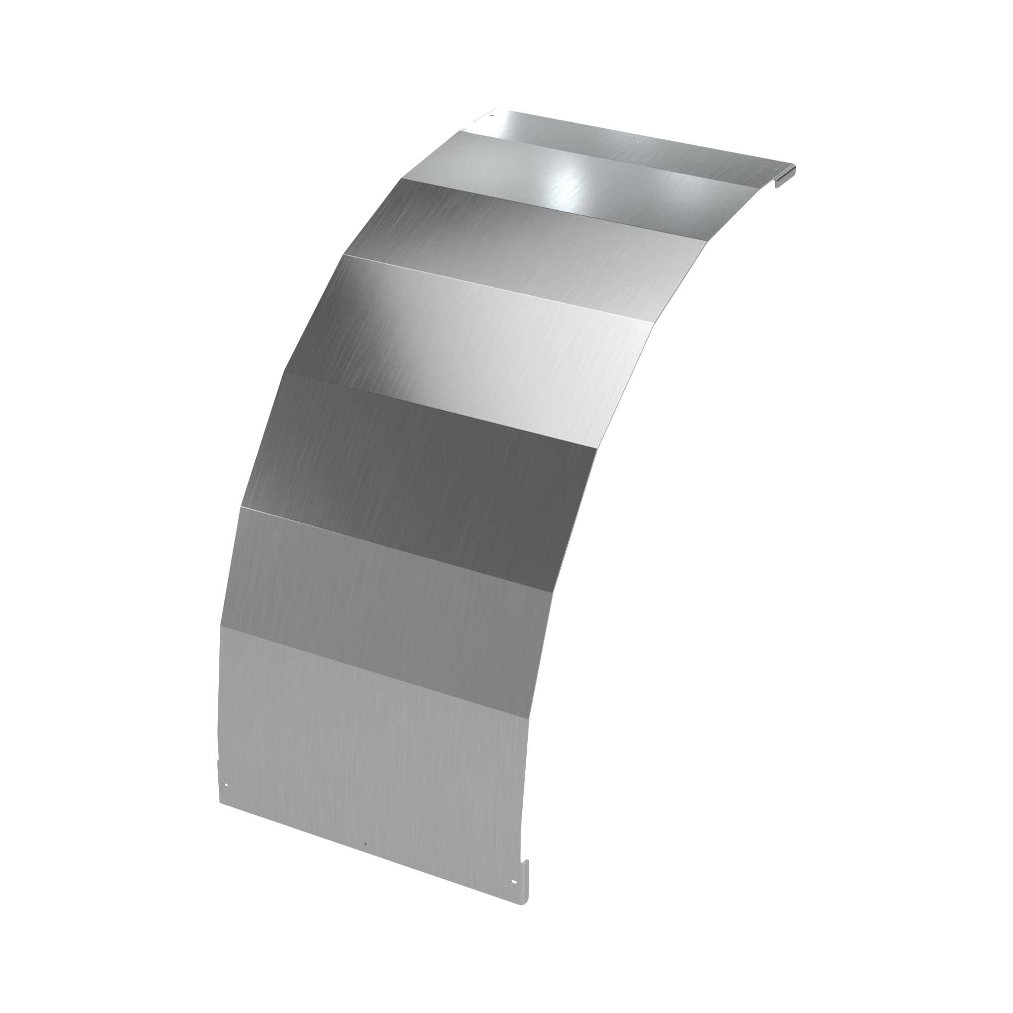 Крышка на угол лестничный вертикальный внешний 90 градусов 150х700, толщ. 3 мм, R600, в комплекте с крепёжными элементами, необходимыми для монтажа, алюминий