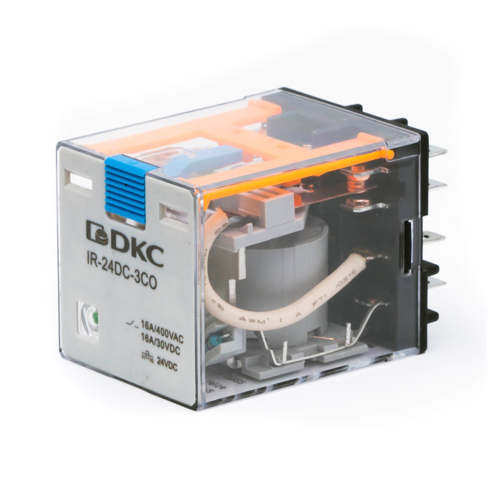 Реле миниатюрное силовое, 3CO, ком. ток 16А, AgSnO2, напряжение 220V DC ...