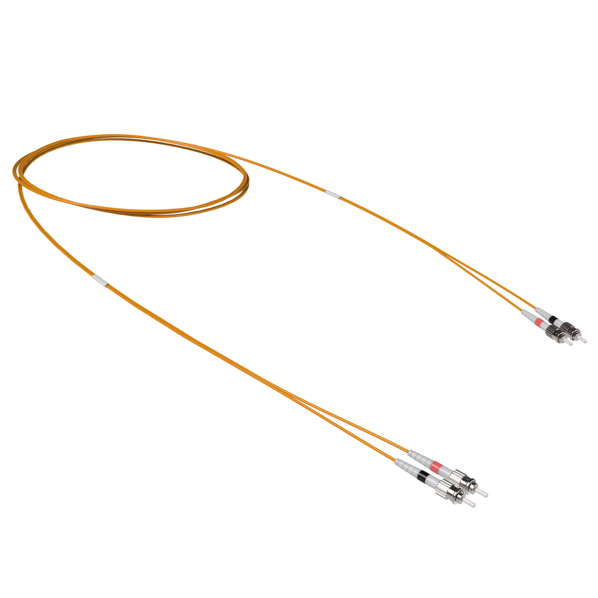 Коммутационные дуплексные шнуры с волокнами ОМ2 Оптический коммутационный шнур двухволоконный (Duplex) ST-UPC/ST-UPC, 50/125 OM2, 3 м DKC|ДКС