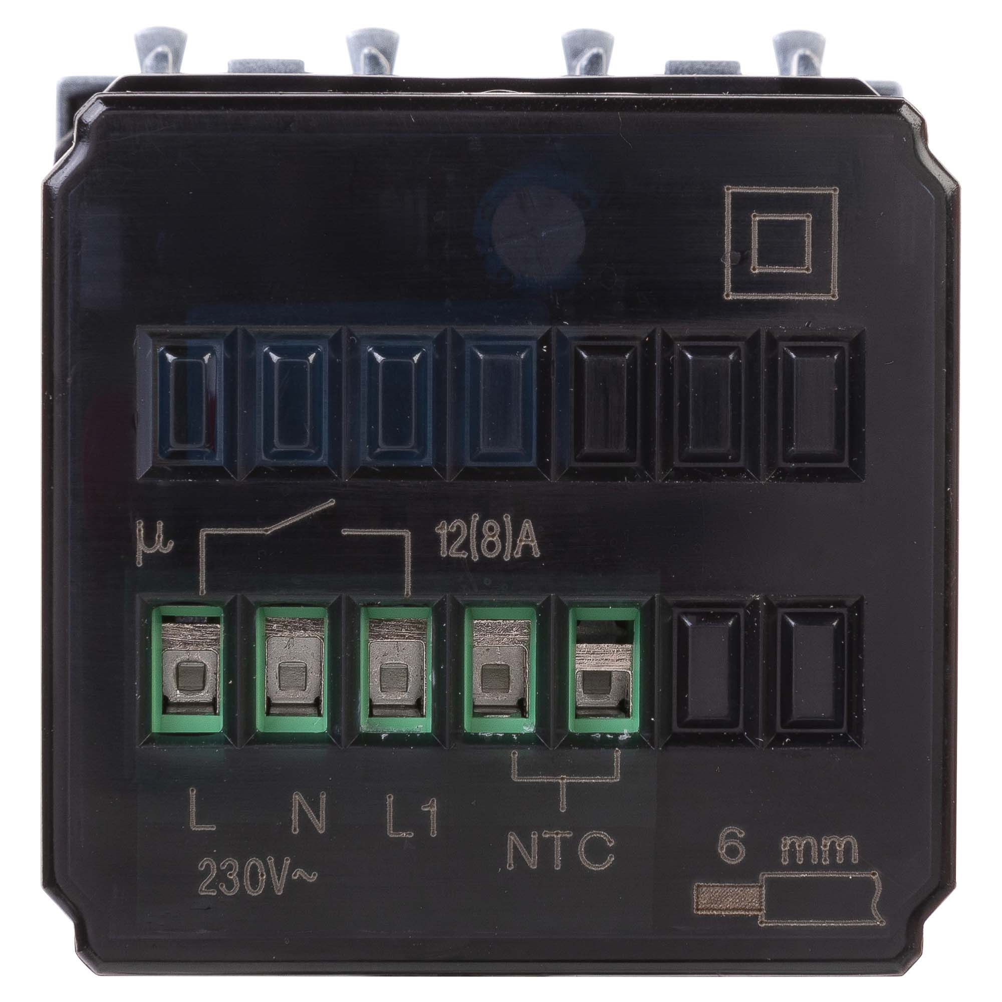 Термостат модульный для теплых полов, Avanti, закаленная сталь, 2 модуля