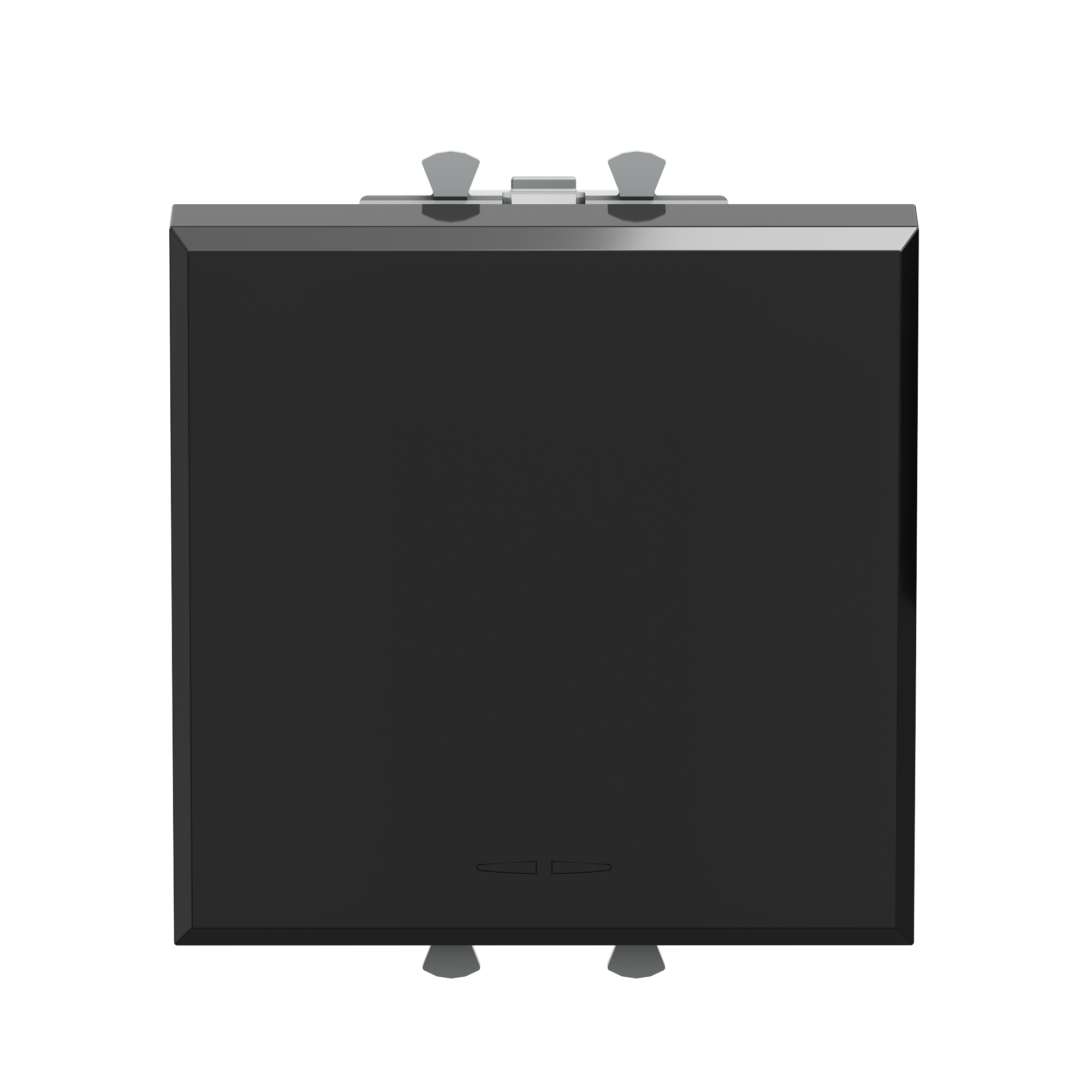 Инвертор одноклавишный модульный, Avanti, черный квадрат, 2 модуля