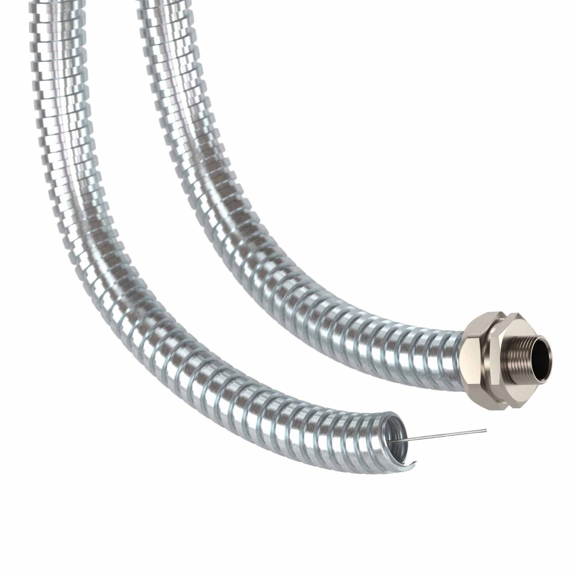 Металлорукав из оцинкованной стали с протяжкой DN 40мм, Dвн 40,0 мм, Dнар 44,5 мм, IP40, 25м