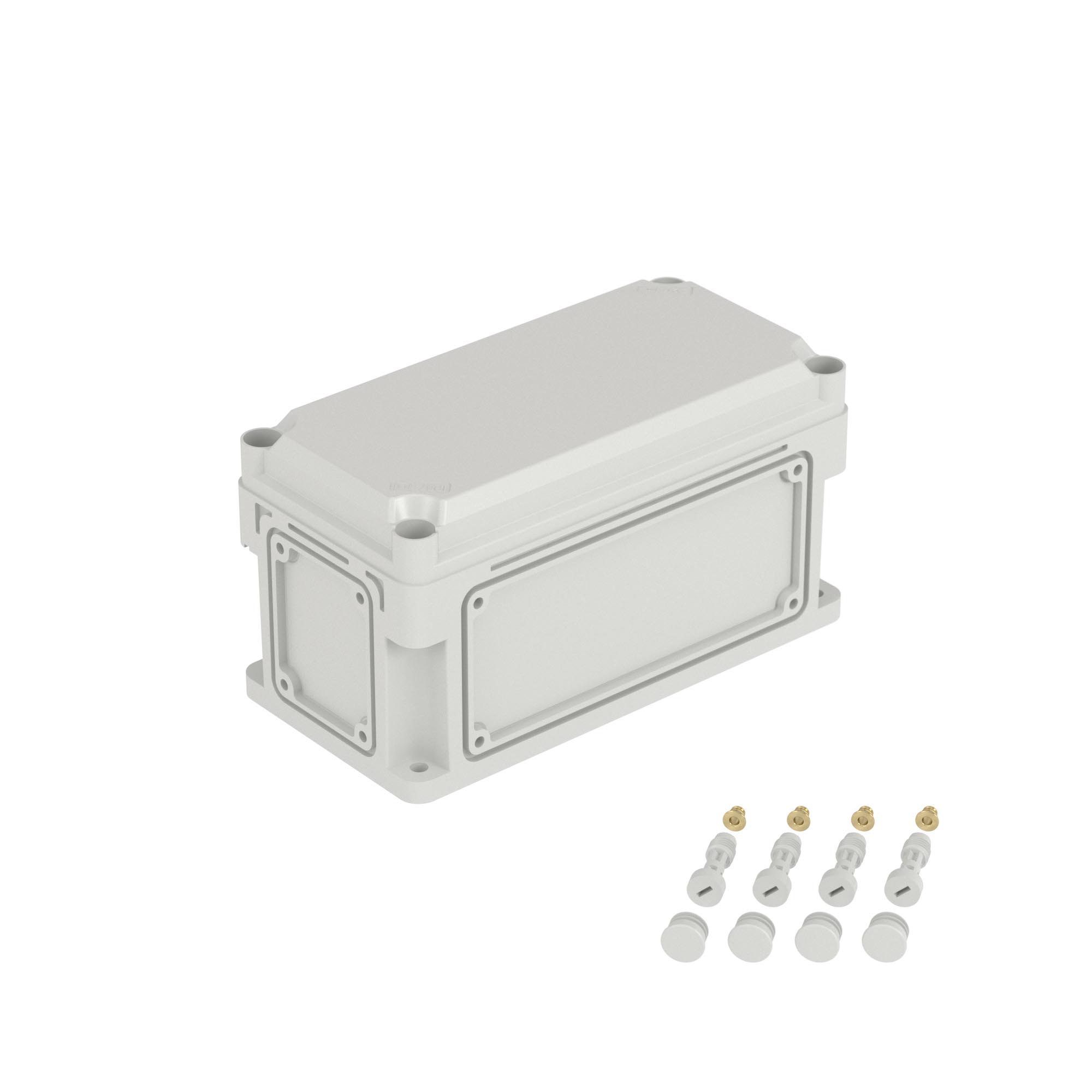 Корпус RAM box без МП 300х150х160 мм, с фланцами, непрозрачная крышка высотой 35 мм, IP66/IP67 Корпуса RAM box с выбивными фланцами и непрозрачной крышкой Корпус RAM box без МП 300х150х160 мм, с фланцами, непрозрачная крышка высотой 35 мм, IP66/IP67 DKC|ДКС