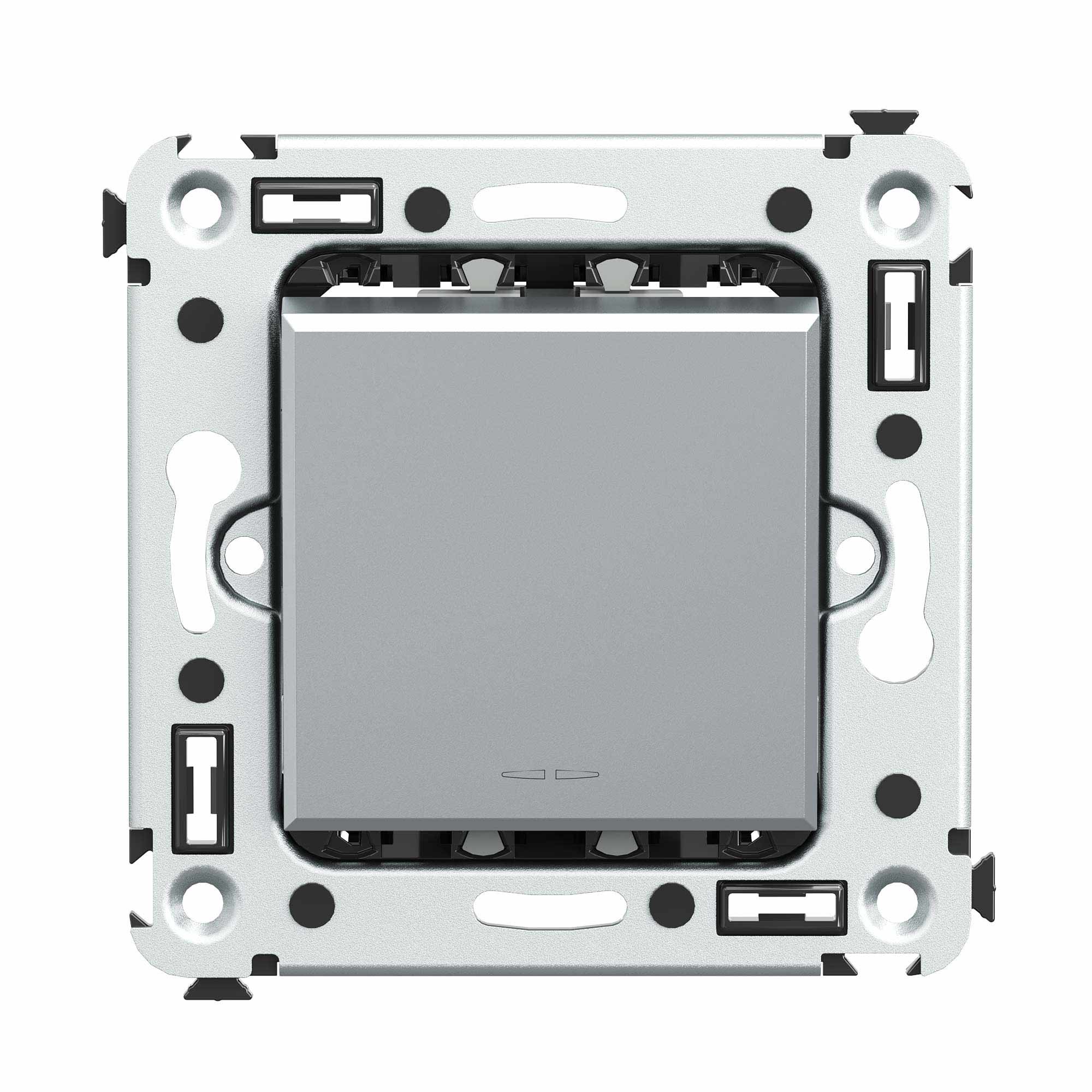 Выключатели, переключатели, инверторы Инвертор одноклавишный в стену, Avanti, закаленная сталь DKC|ДКС