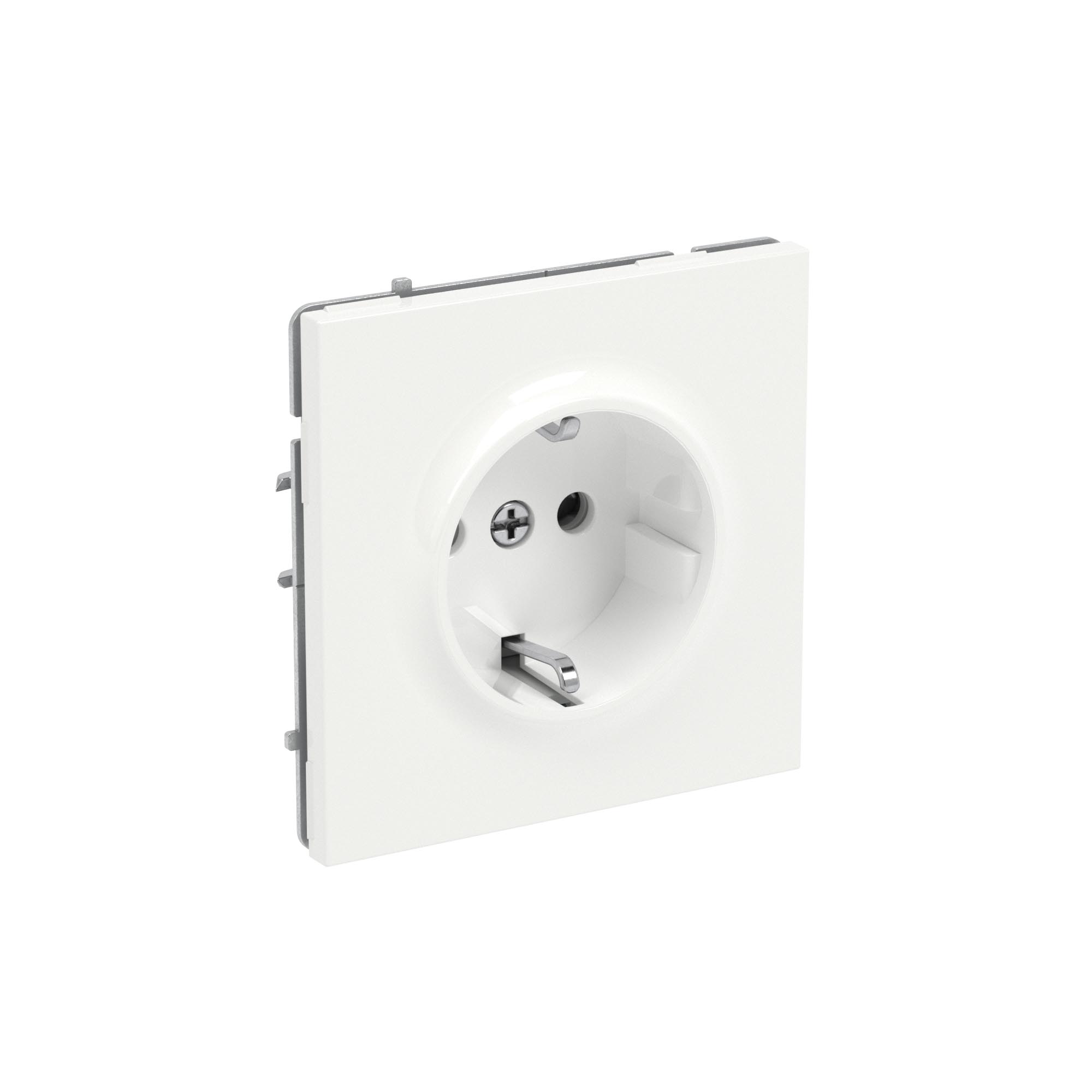 Розетка силовая, 2P+E, с з/ш, KANT, белая магнолия