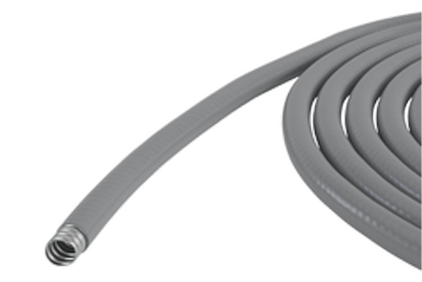 Flexible metal conduit in smooth EVA coating