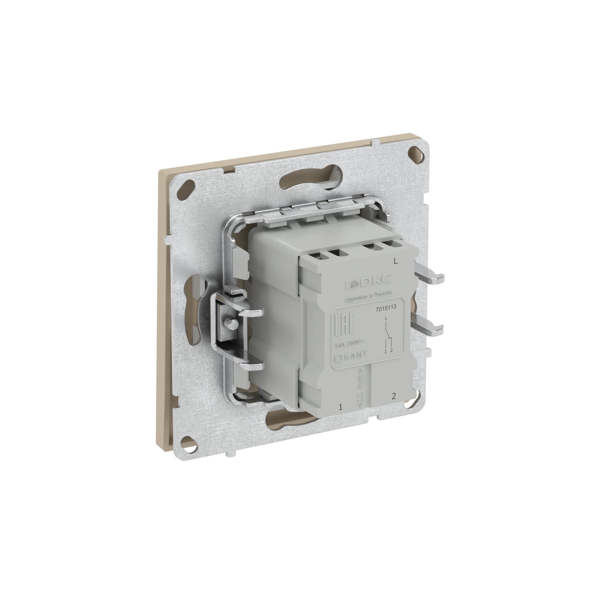 Переключатель одноклавишный, KANT, ванильный марципан